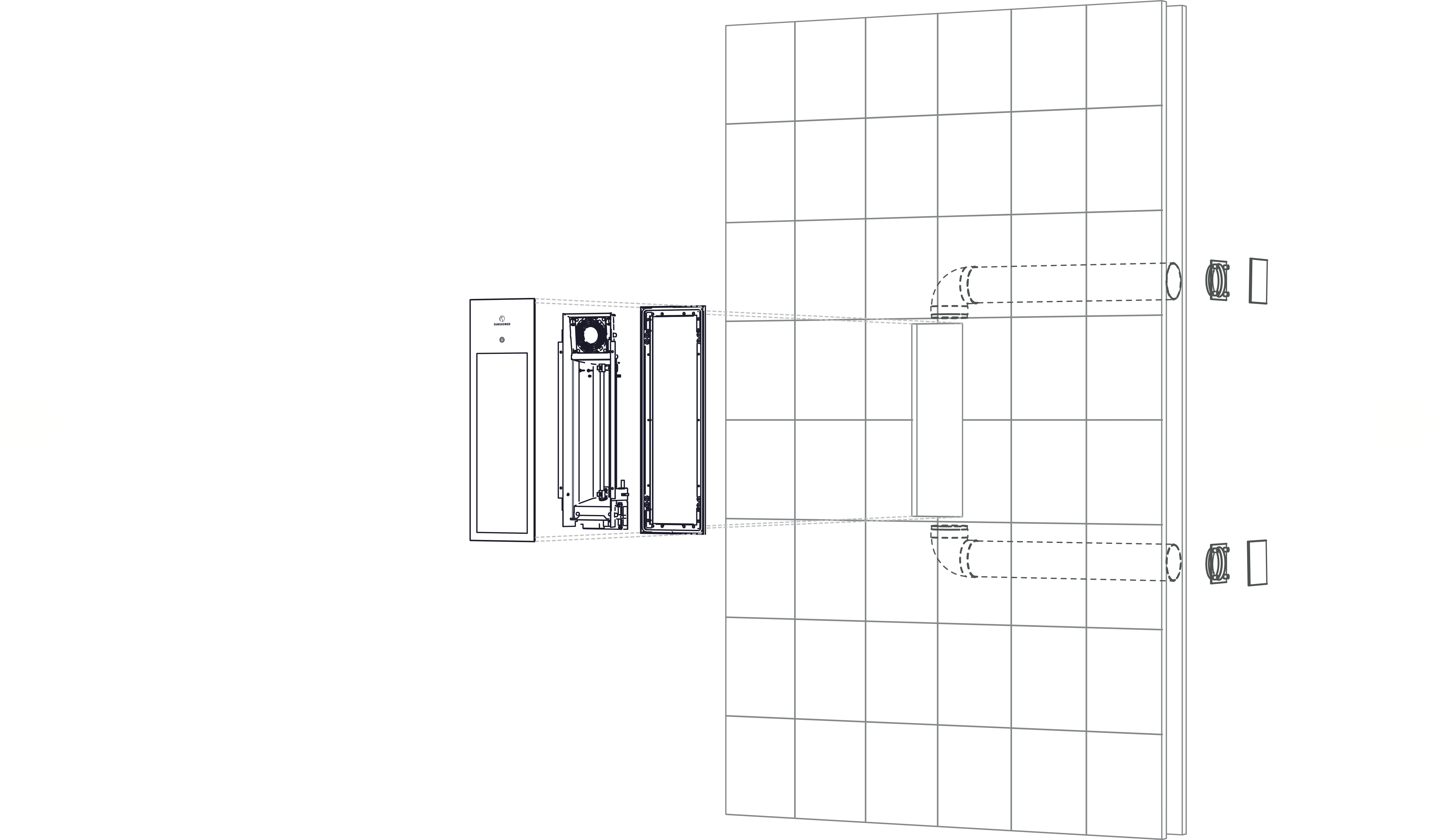 Sunshower Ventilatieroosters (set van 2) — White — rechthoek