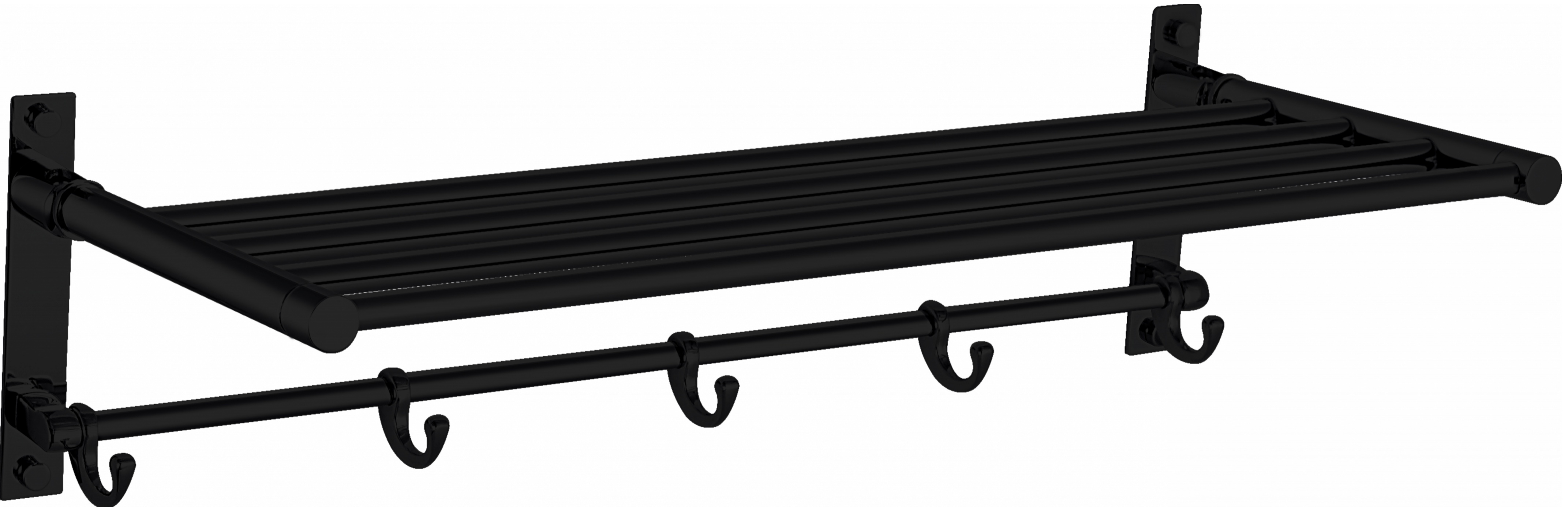 Best-Design "Clips-Black" wand handdoekrek "Nero" mat-zwart