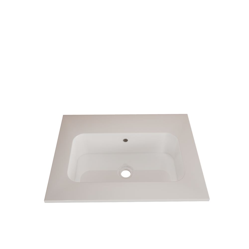 Wastafel Asia Glans Wit 60 cm 0 Kraangaten