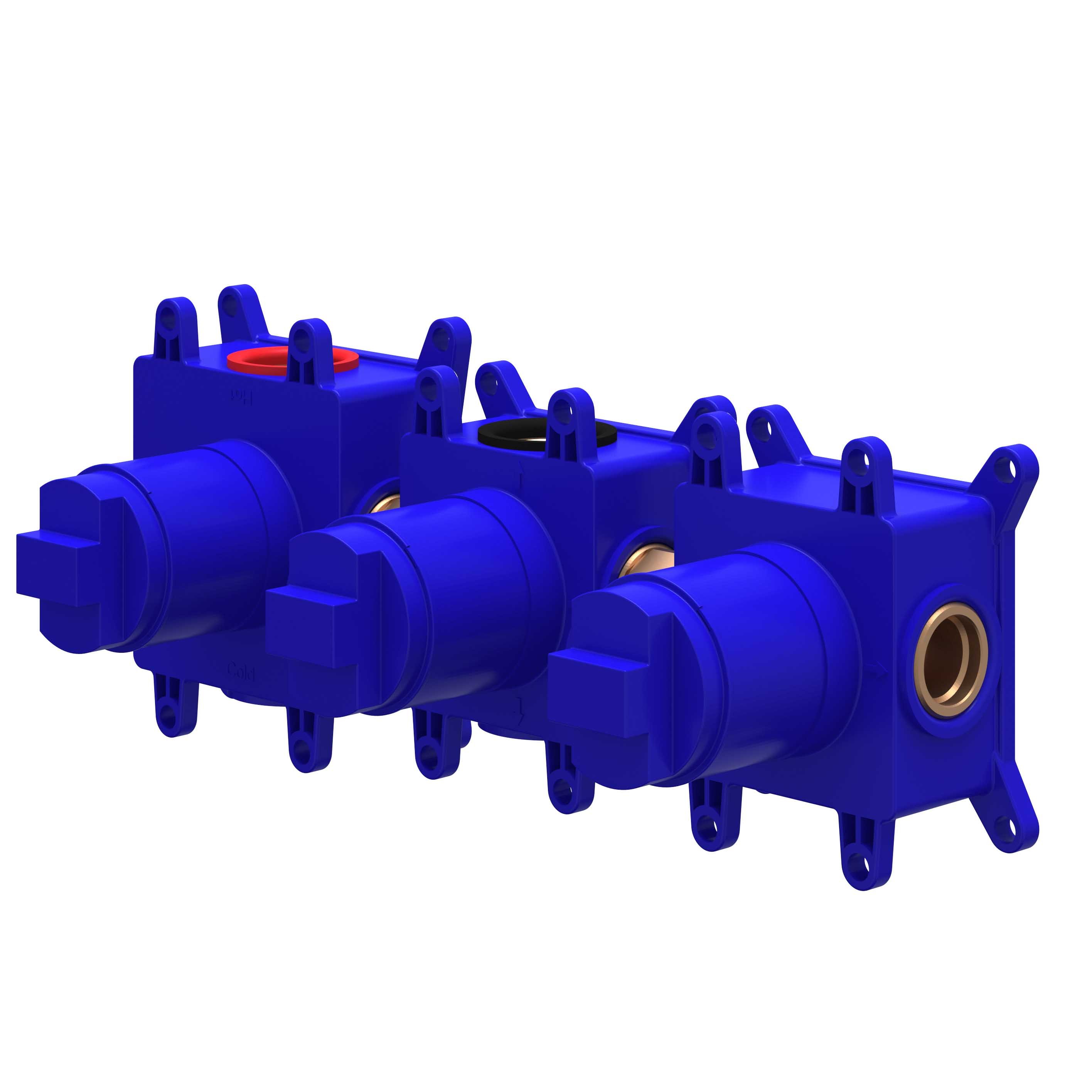 Inbouwbox t.b.v. inbouwthermostaat met 2 stopkranen symmetry