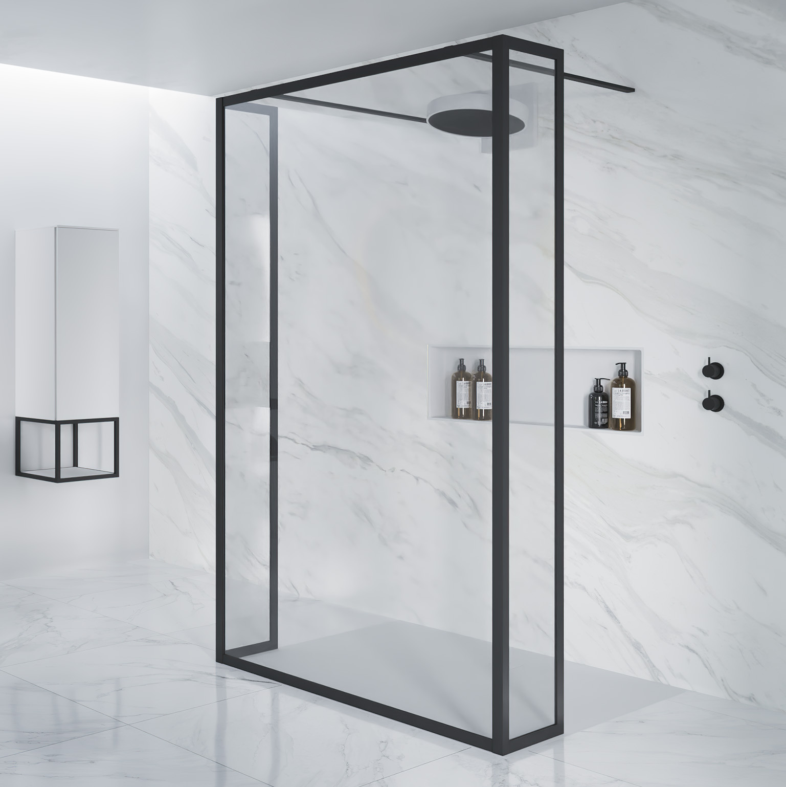Riho Lucid 404 inloopdouche 90x30x200 cm zwart