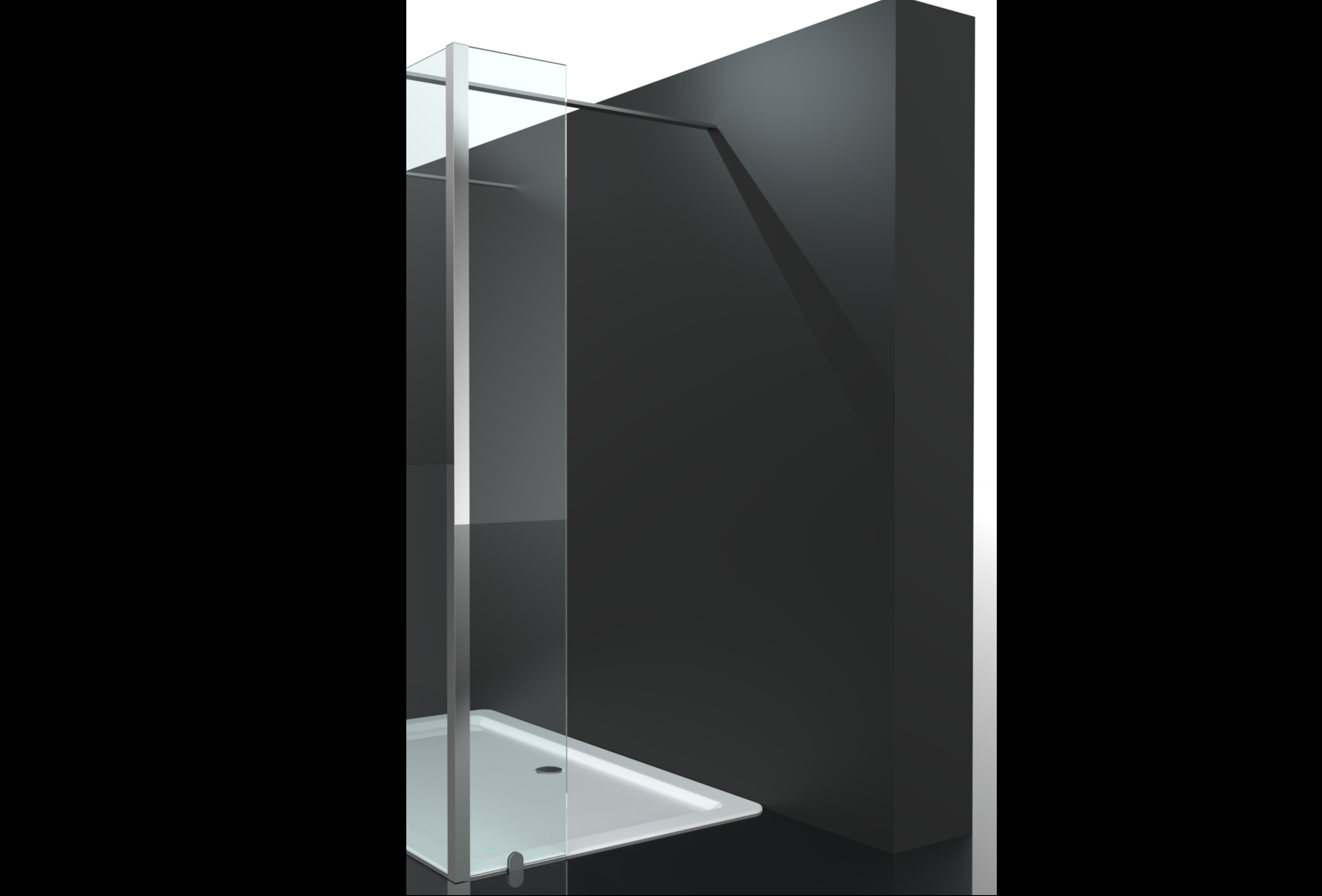 Best-Design "Erico" zijwand 40x200cm NANO glas 8mm