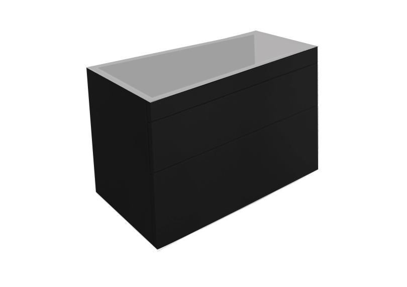 Best-Design "Beauty-78-Mat-Zwart Greeploos" meubel onderkast