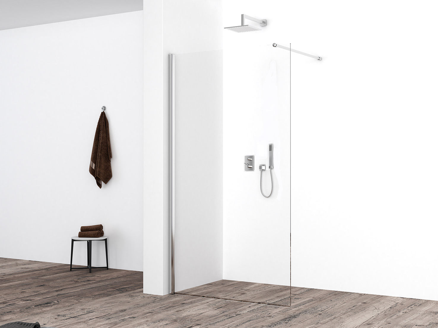 Eco inloopdouche 800 x 2000 x 8 mm nano helder glas/chroom