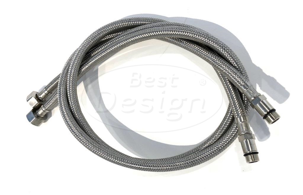 Best-Design paar flexibele aansluitslangen 900 mm x 1/2" tbv. vrijstaande badkranen