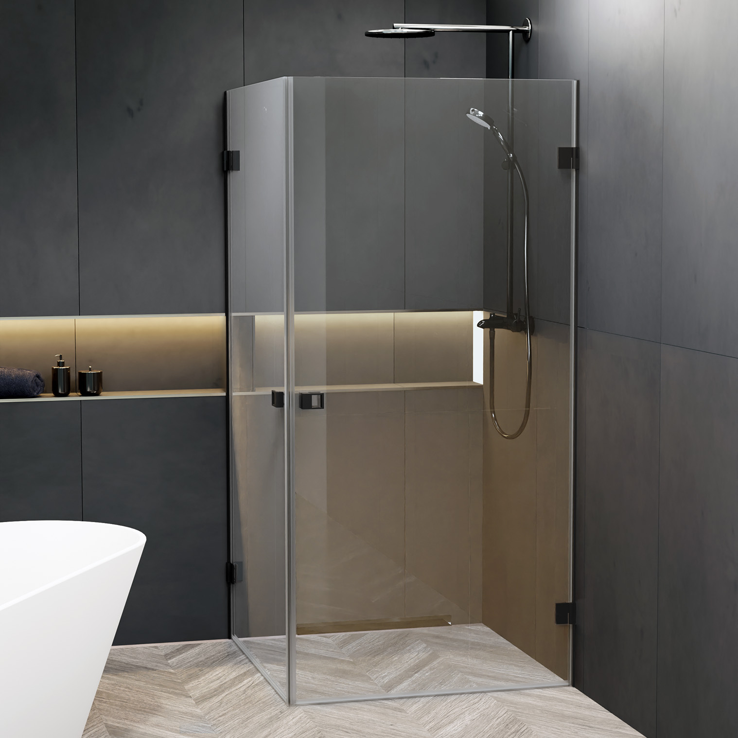 Riho Scandic NXT 209 douchecabine 77x77x200 cm chroom