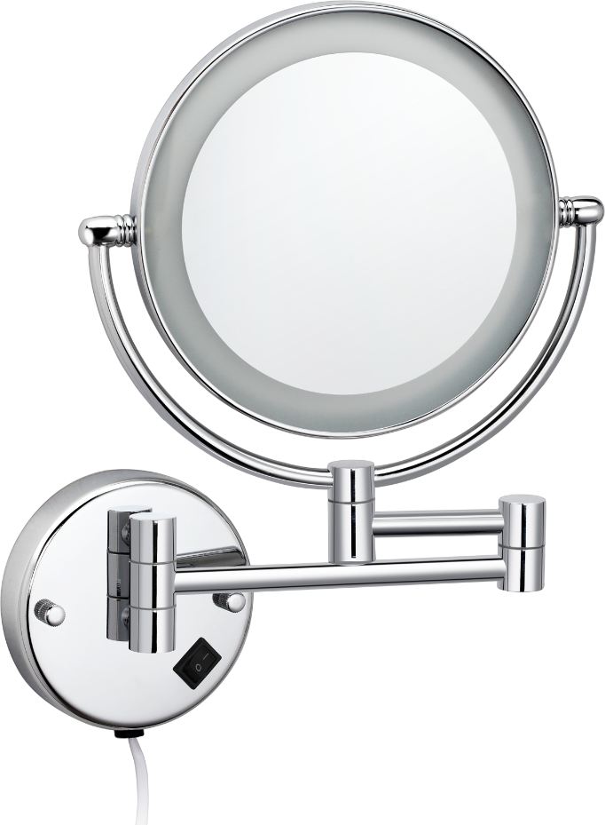 Best-Design "Chrome-Steiner" wand cosmeticaspiegel incl. LED verlichting chroom