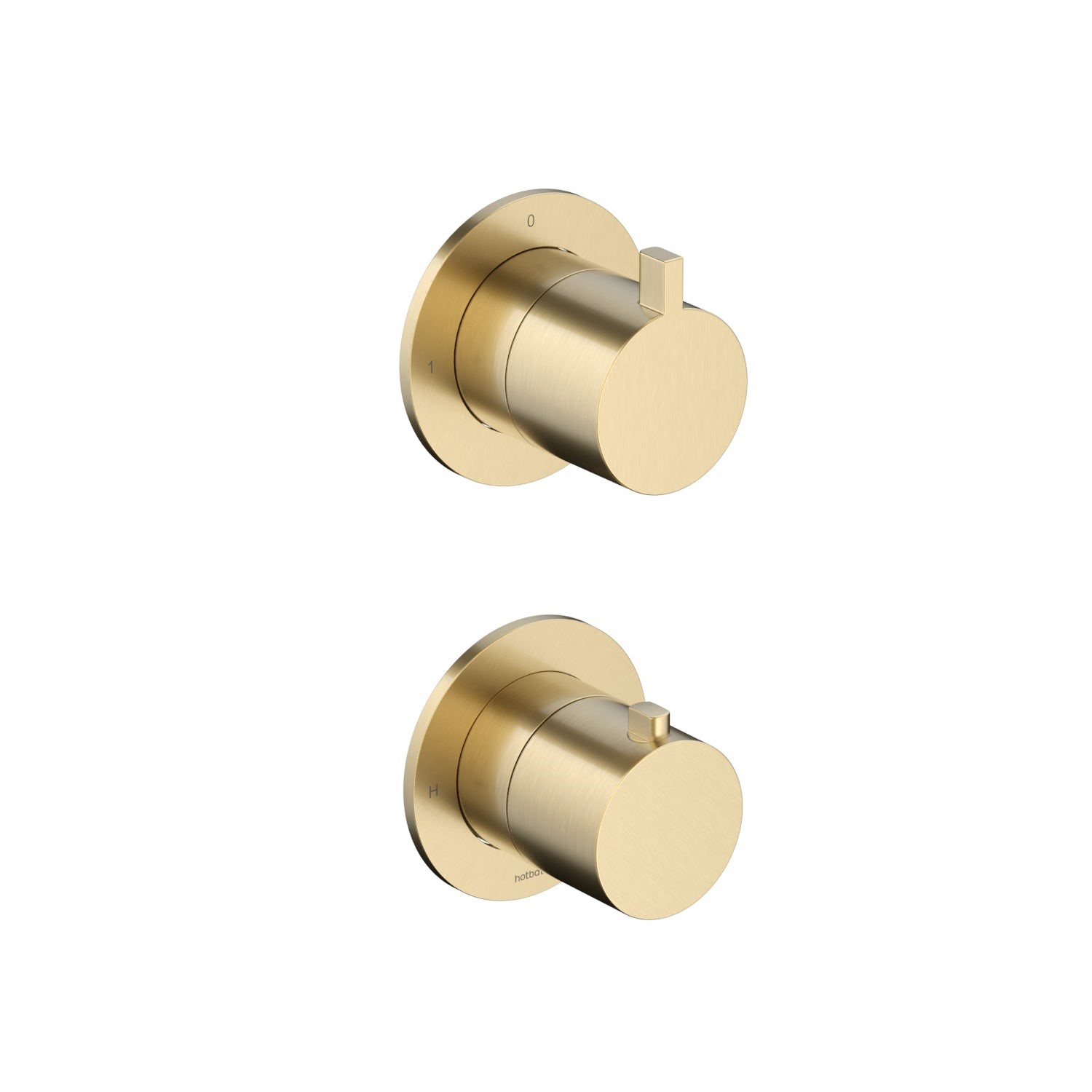 Afbouwdeel inbouw thermostaat met 2-weg stop-omstel Ace AC009EXT — Geborsteld messing PVD