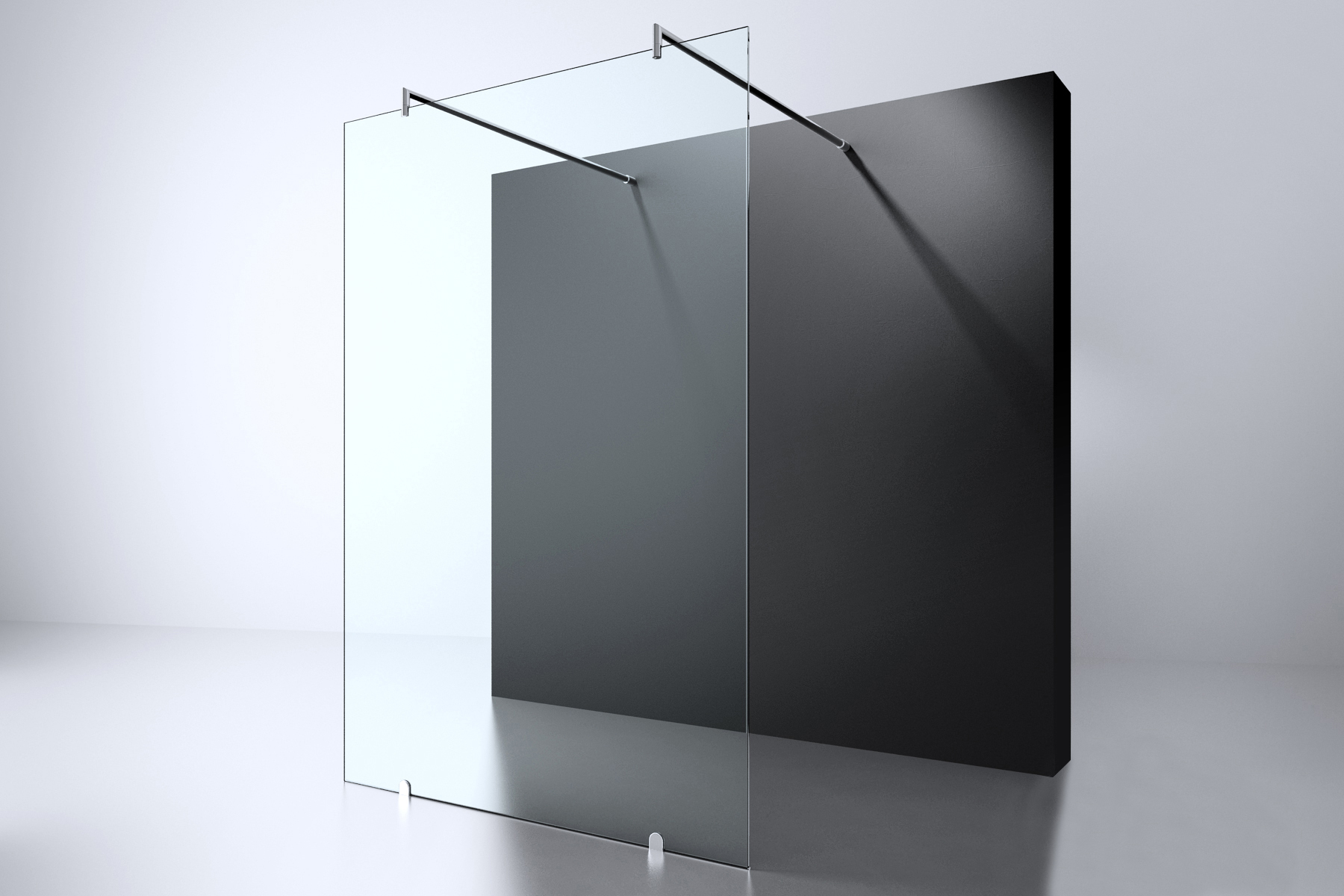 Best-Design "Erico-Free-Standing" vrijstaande wand 120x200cm NANO glas 8mm