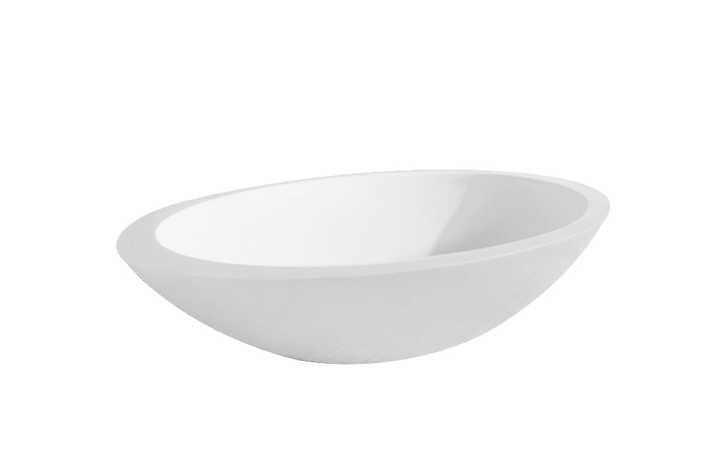 Kim waskom ovaal 59 x 35 x 11 cm solid surface mat wit