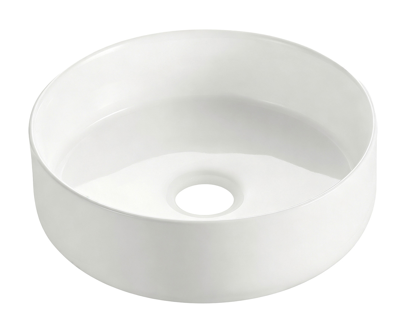 Colosso waskom rond 36 x 12 cm keramiek glans wit