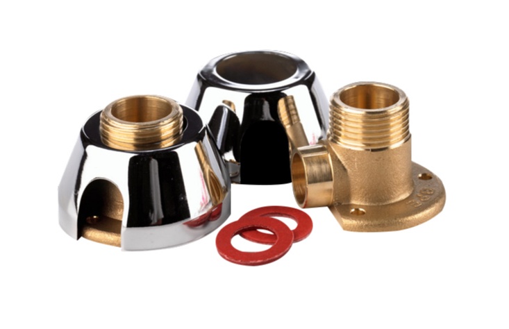 Best-Design Paar opbouw muurplaatkoppeling 1/2''x12mm