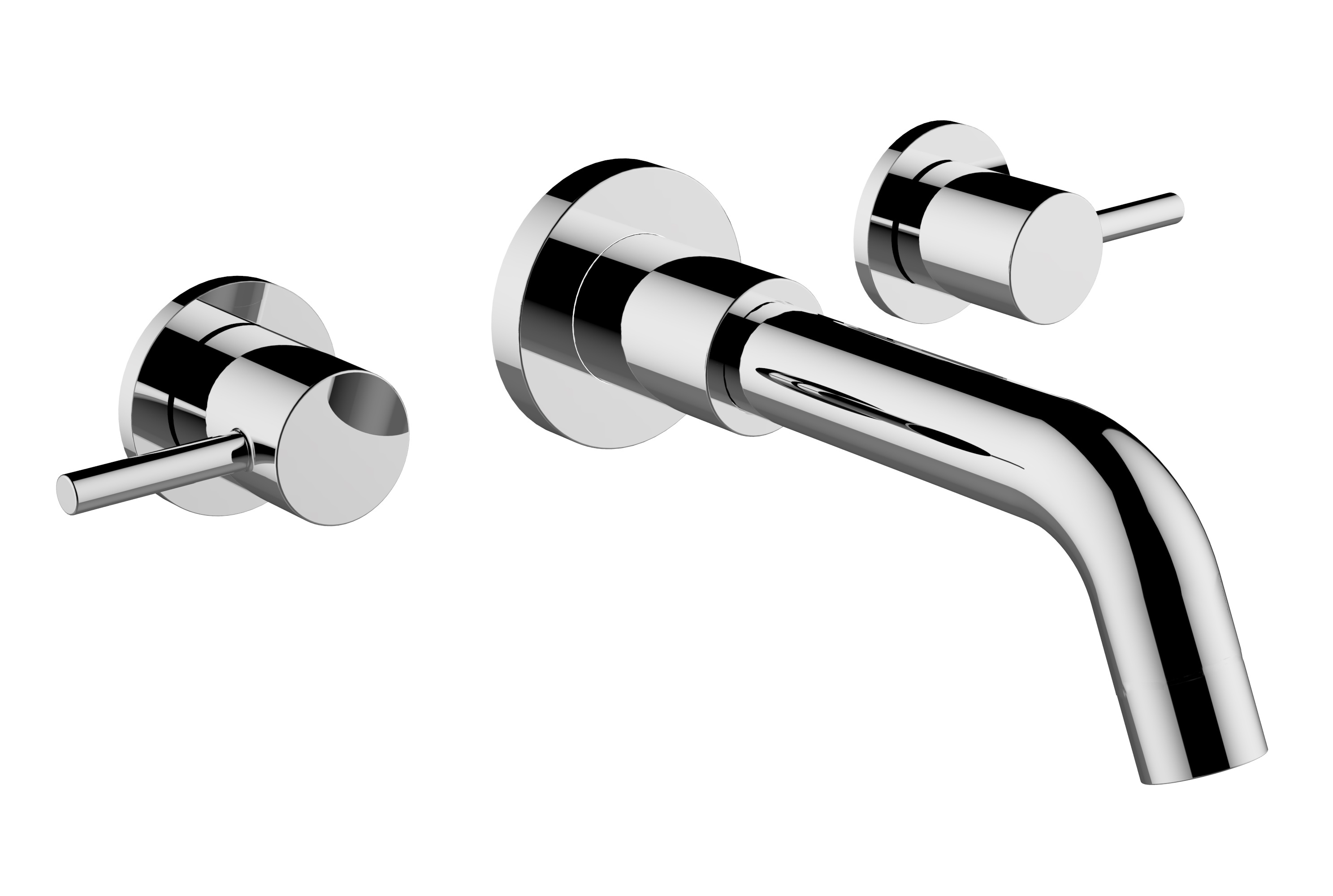 Best-Design Chrome "Schmidt" inbouw-wandmengkraan