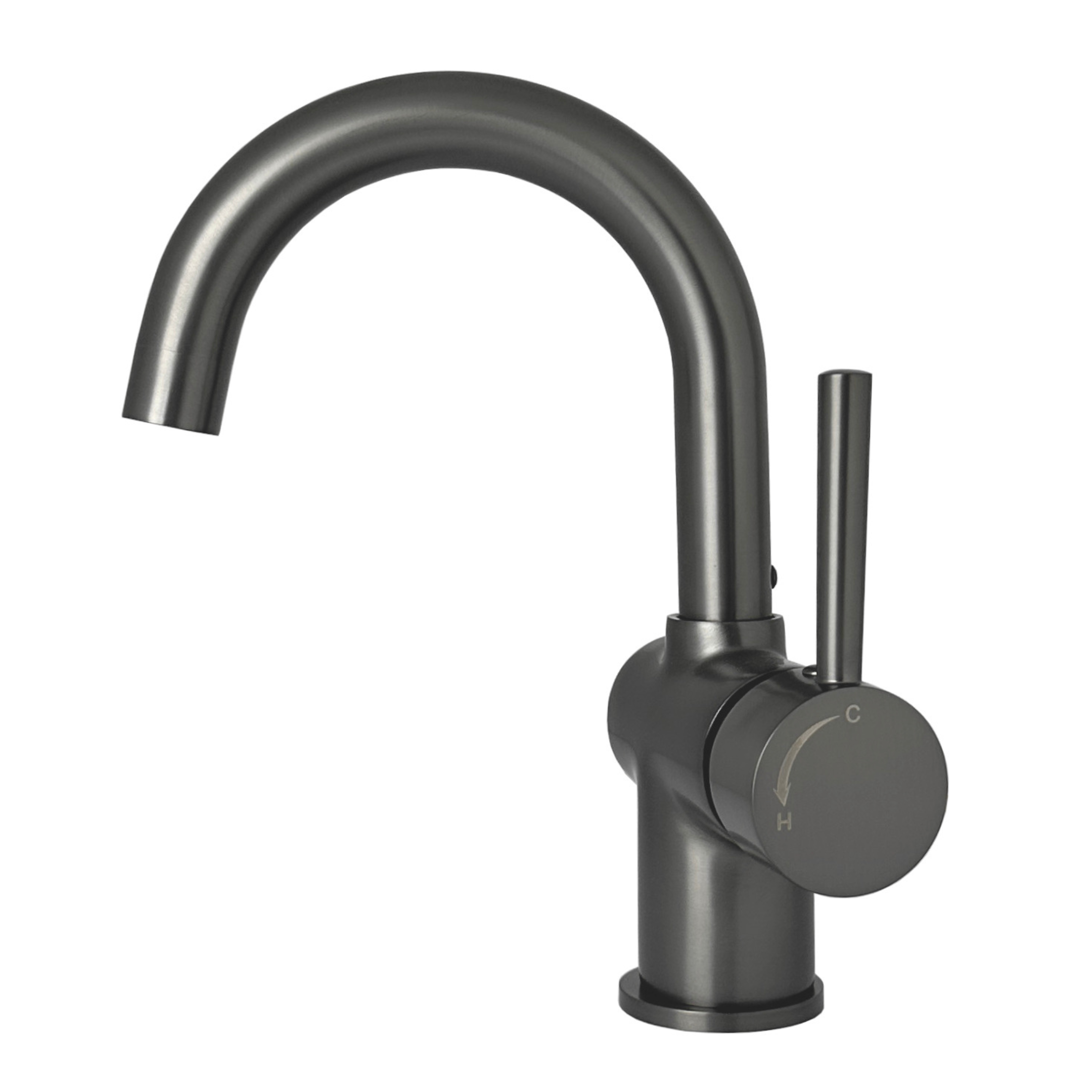 Best-Design "Moya-Sursee" wastafelmengkraan met drb. uitloop & cold start functie gunmetal