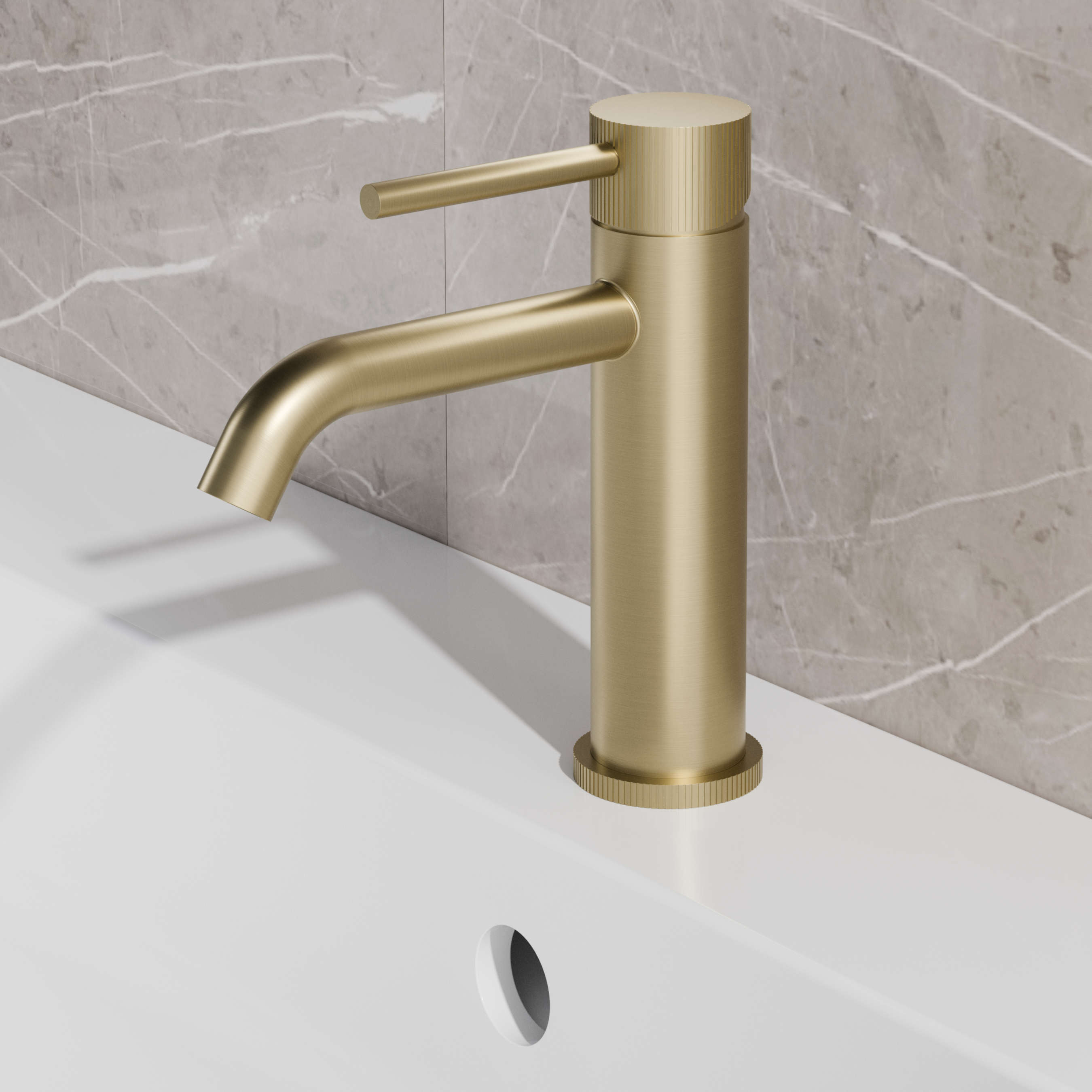 Best-Design "High-End Nancy" RVS-304 wastafelmengkraan mat-goud