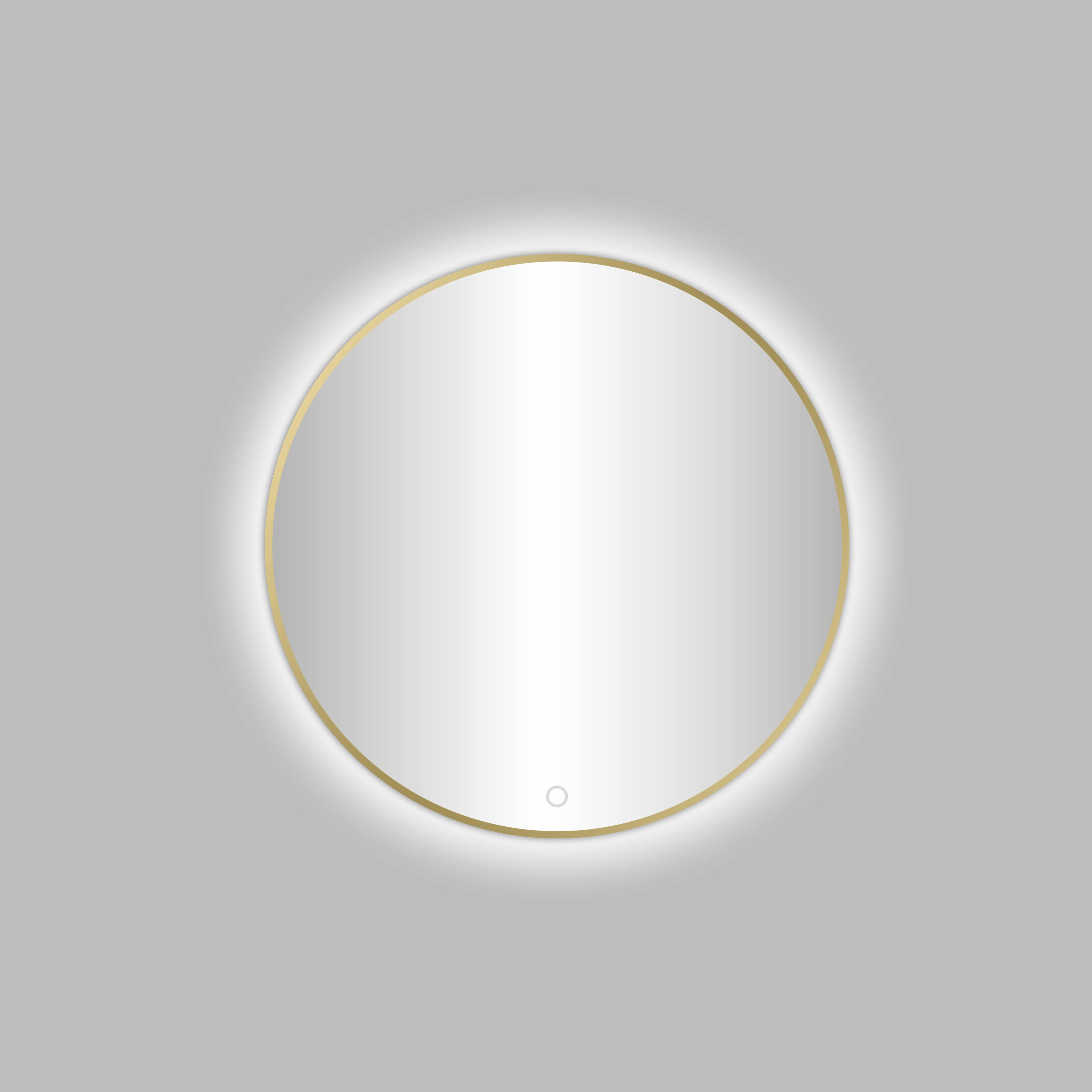 Best-Design Nancy "Venetië-Thin" ronde spiegel incl. led verlichting Ø60cm mat-goud