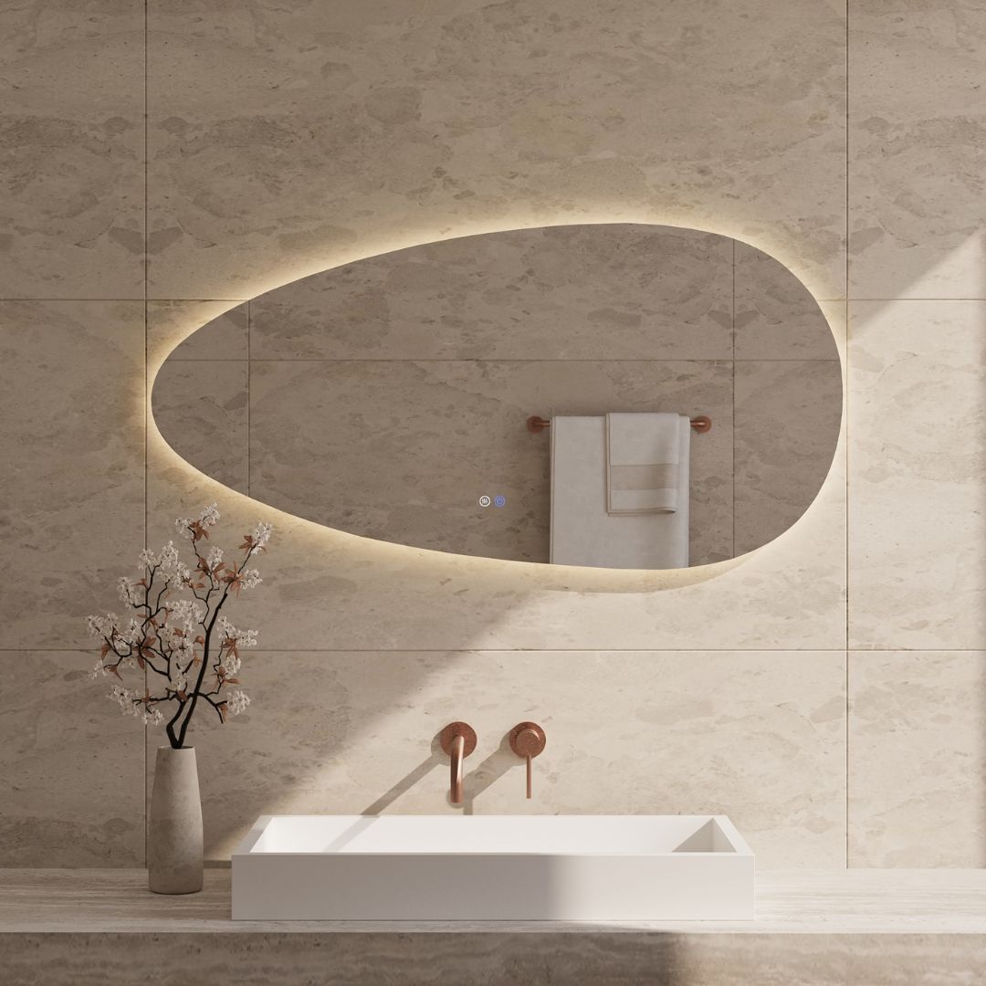 Best-Design "Boloo" spiegel incl.verwarming, 3 kleuren LED verlichting dimbaar 120x60 cm