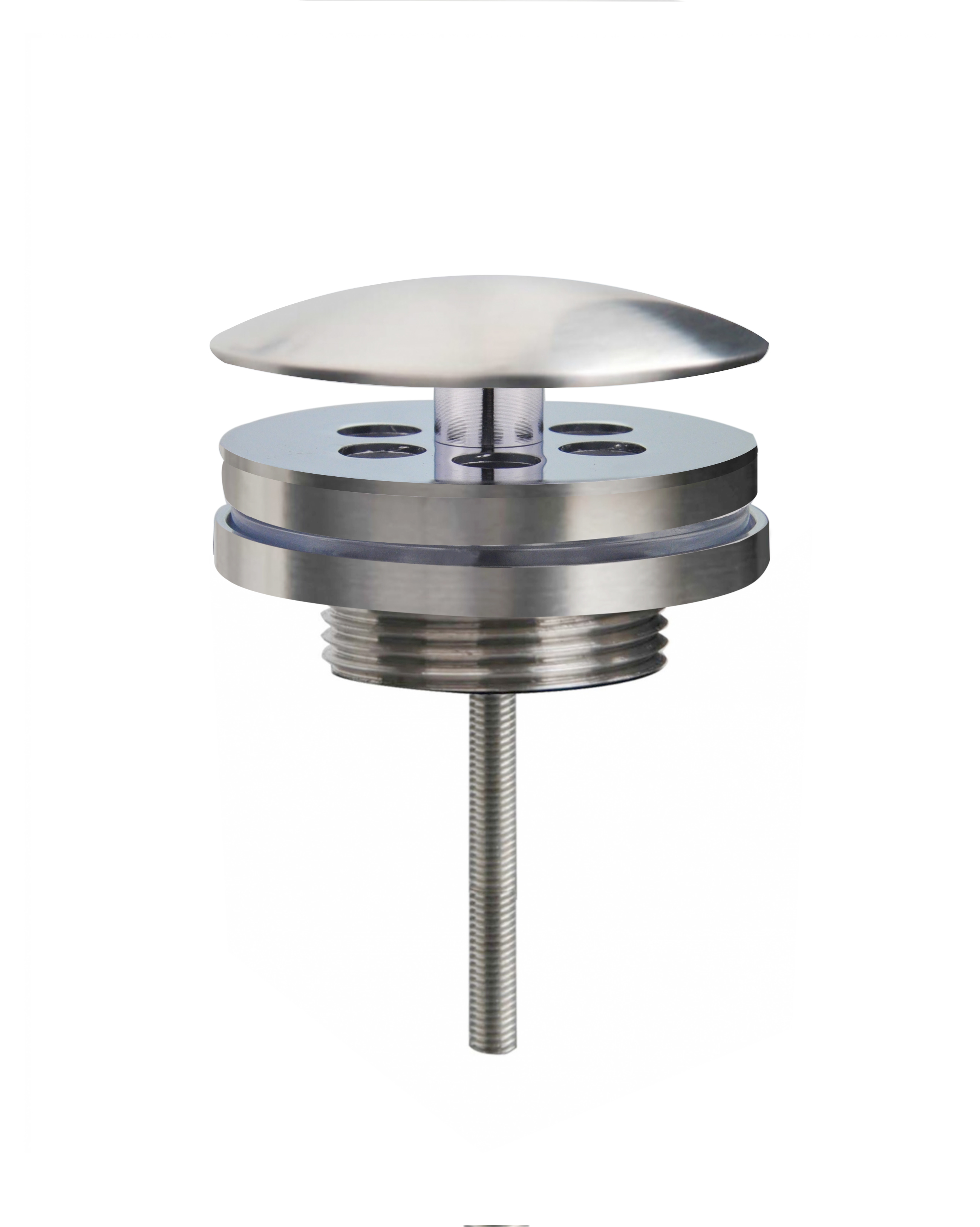 Best-Design "Low" fontein afvoer plug 5/4" RVS-look