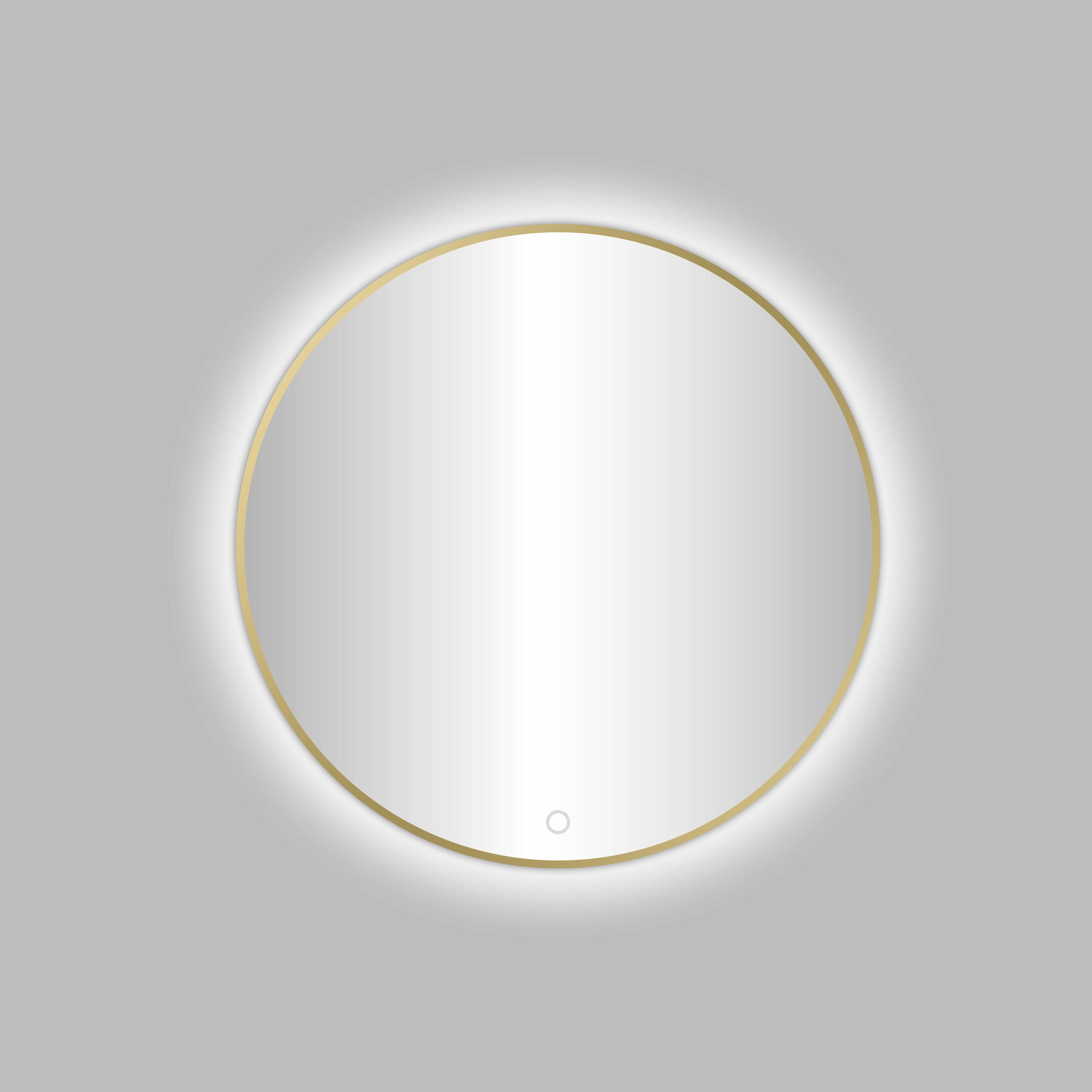 Best-Design Nancy "Venetië-Thin" ronde spiegel incl.led verlichting Ø80cm mat-goud