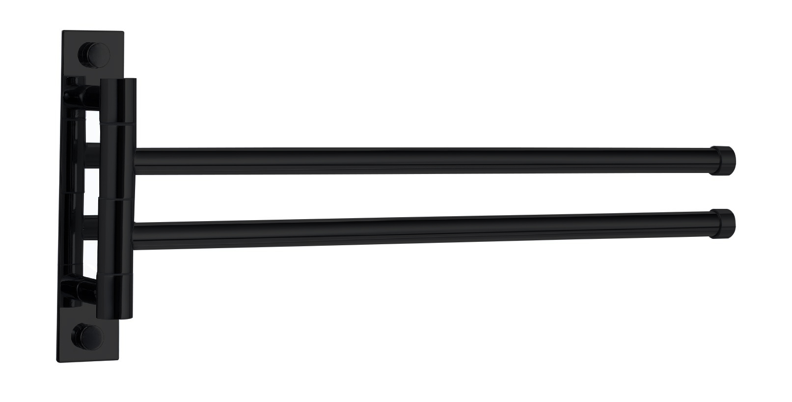 Best-Design Nero "Estana" handdoekhouder 2-lids mat-zwart