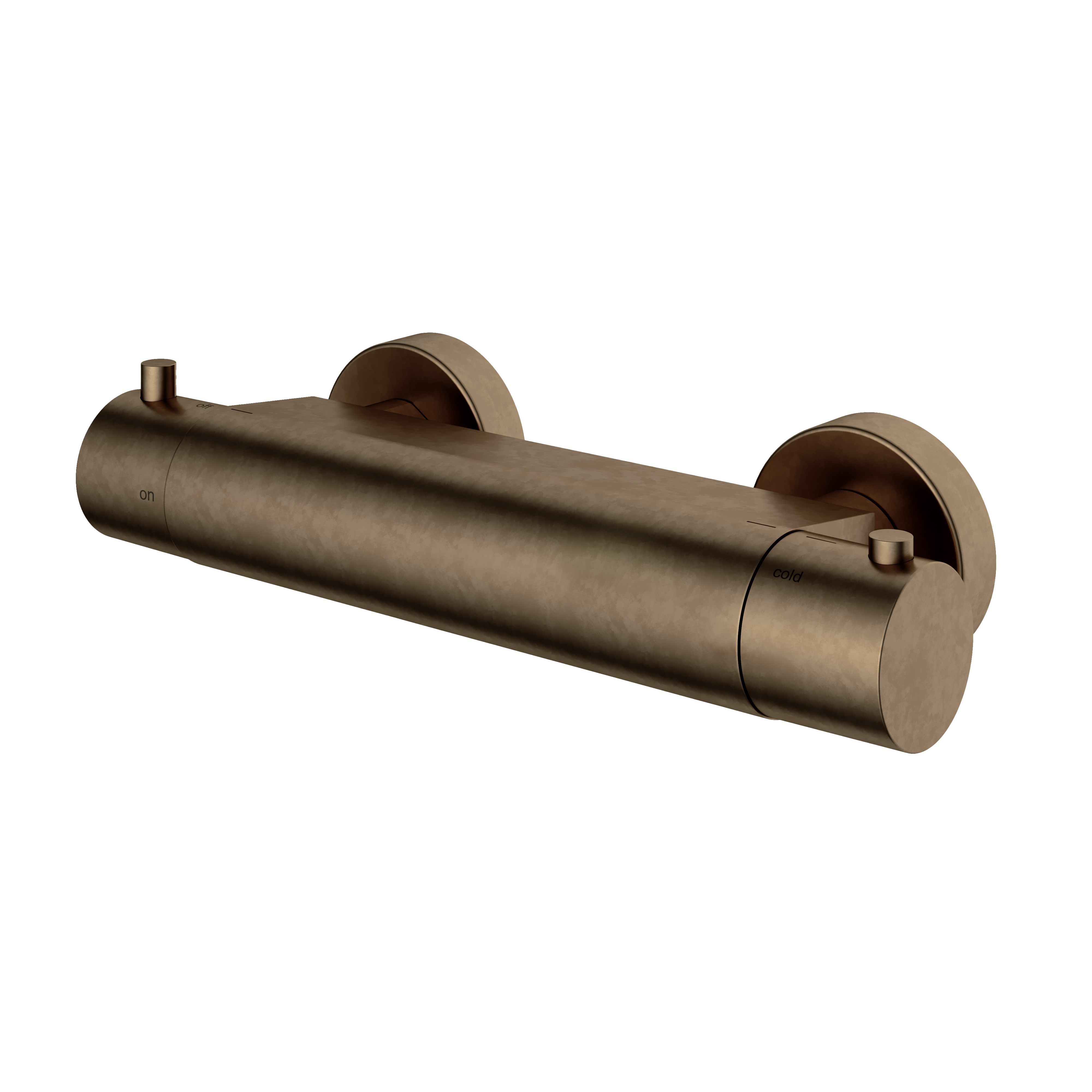 Thermostatische douchemengkraan met 1/2” doucheslang onderaansluiting Cobber B008 — Verouderd messing