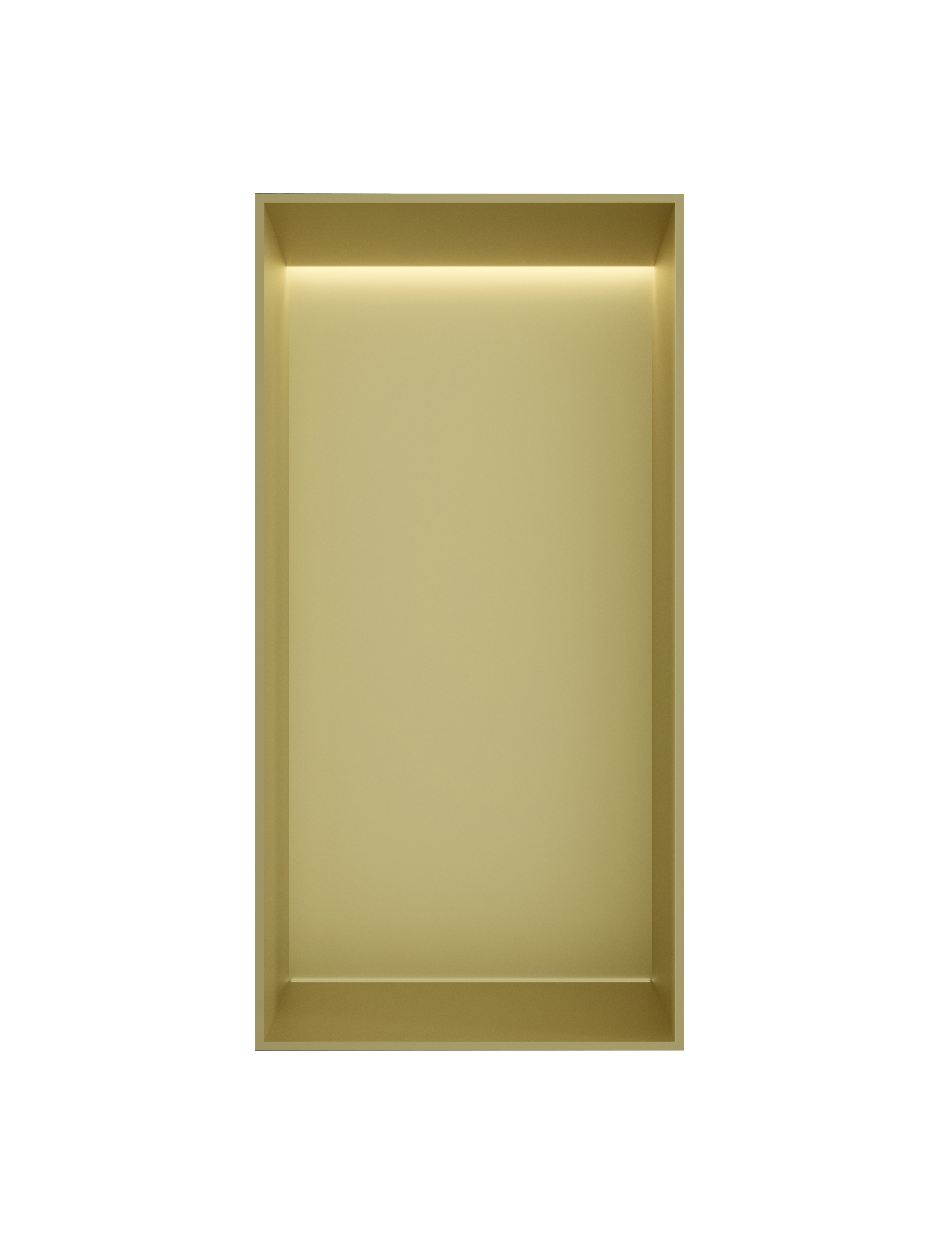 Inbouwnis 30x15x10cm frameless met LED &More BOX015FL — Geborsteld messing PVD