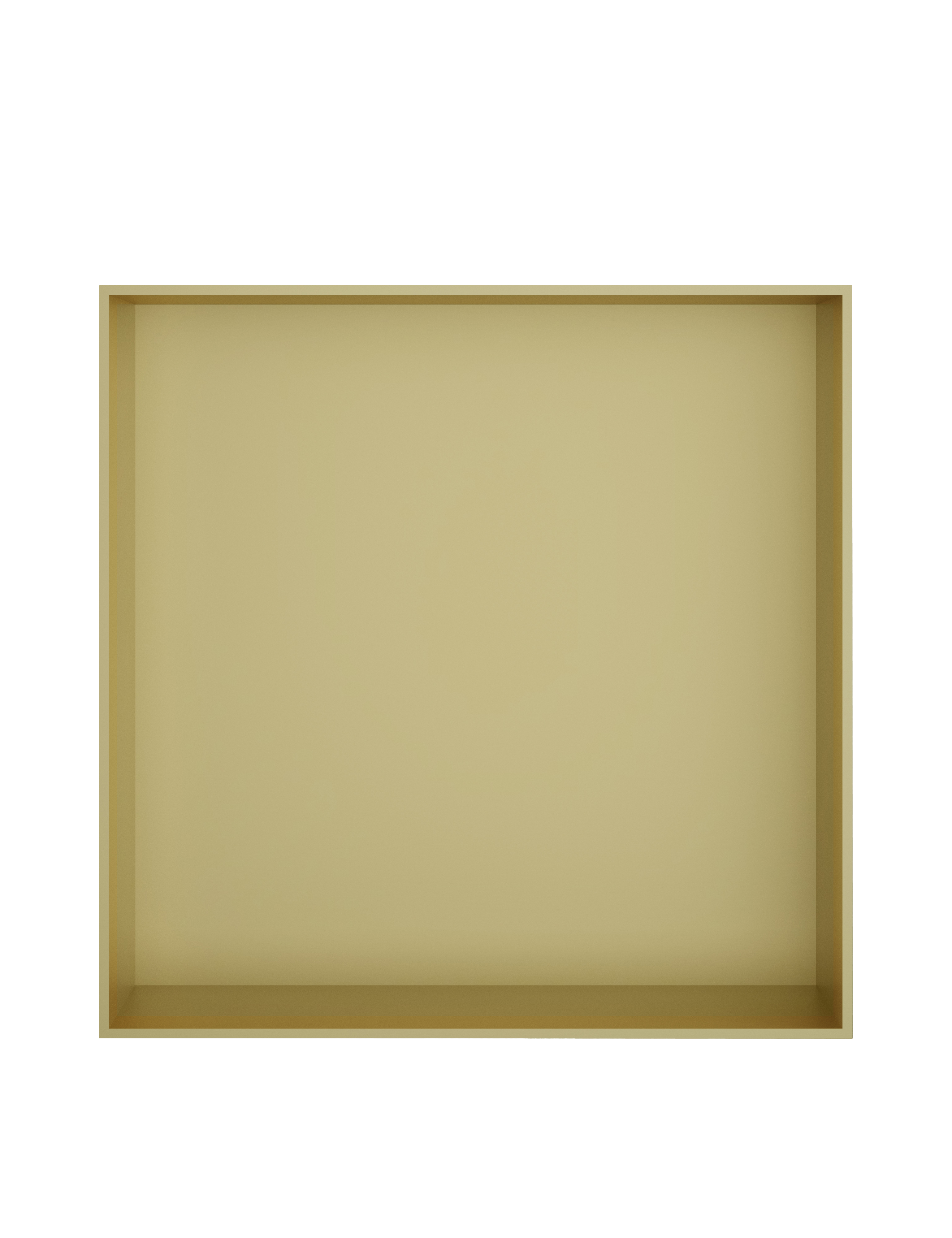 Inbouwnis 30x30x10cm frameless &More BOX030F — Geborsteld messing PVD