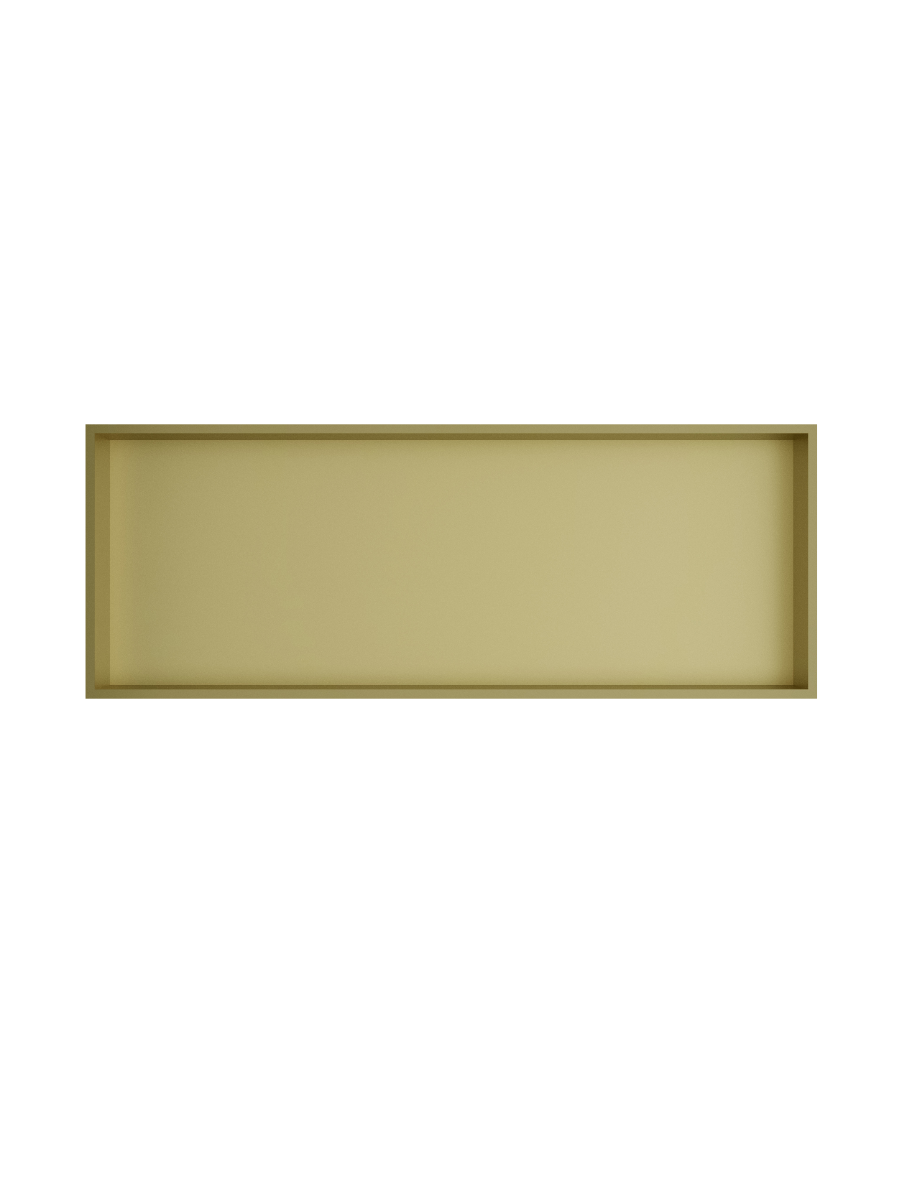 Inbouwnis 30x120x10cm &More BOX120 — Geborsteld messing PVD