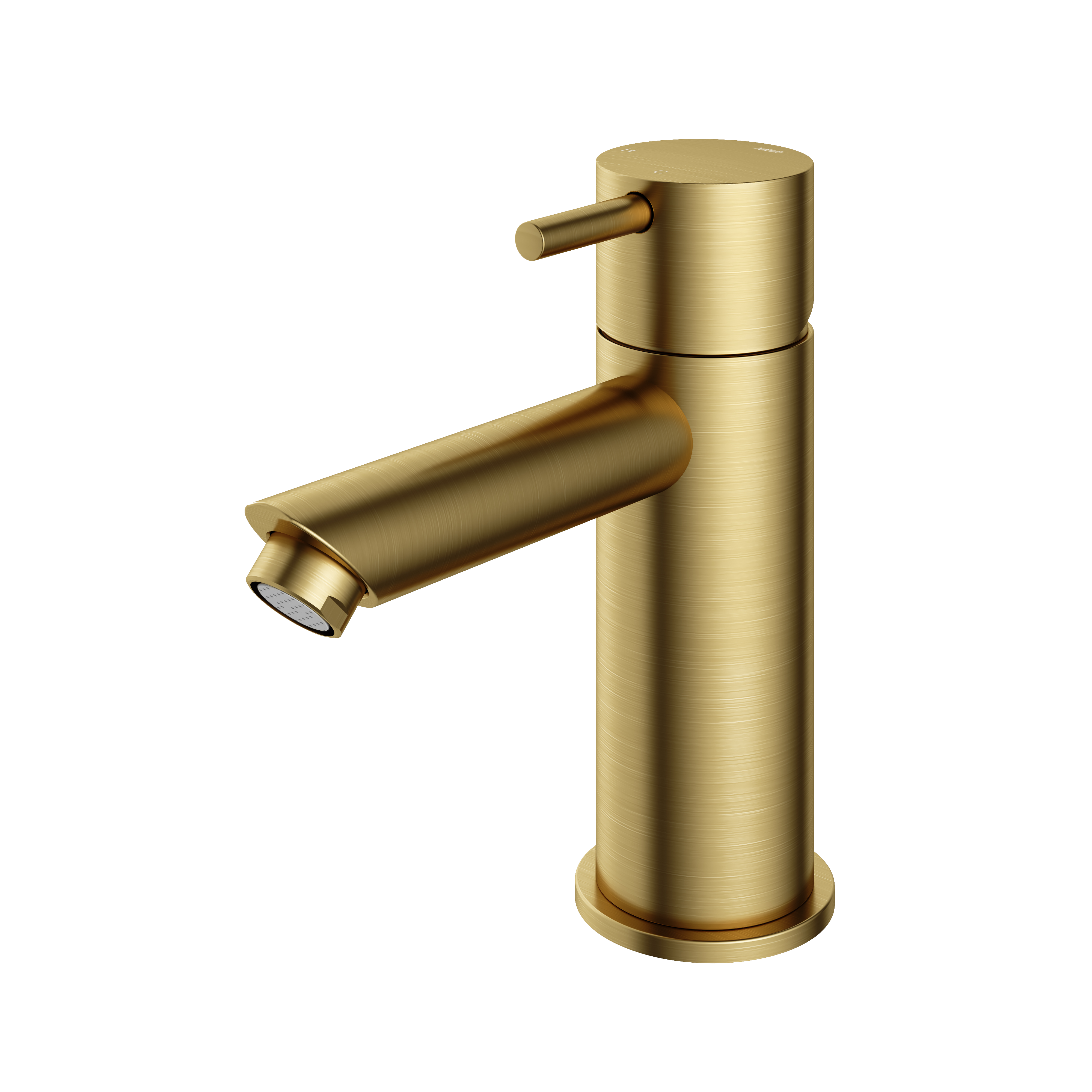 Wastafelmengkraan zonder waste Cobber CB003S — Geborsteld messing PVD