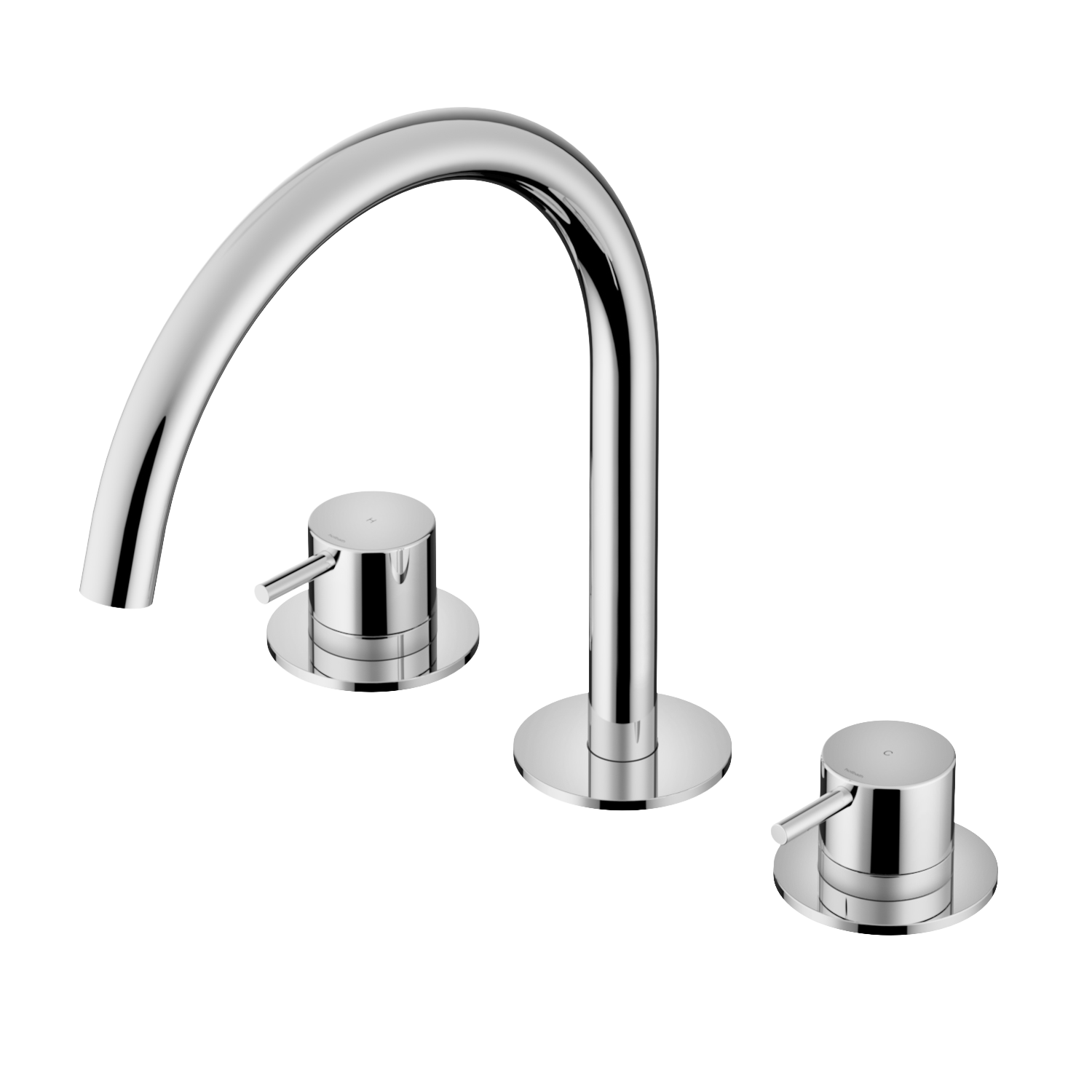 Wastafelmengkraan 3-gats zonder waste Cobber CB033 — Chroom