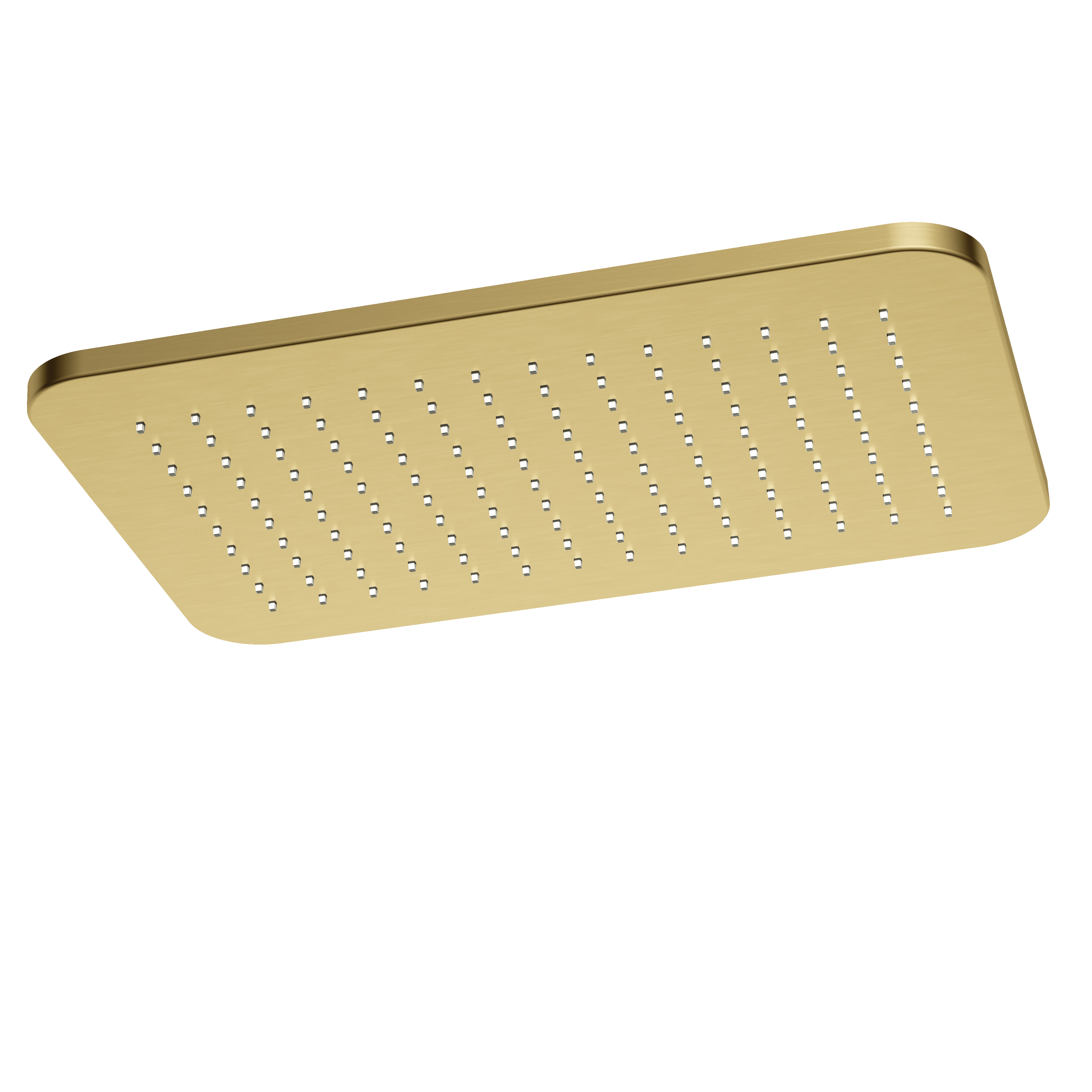 Hoofddouche rechthoek 27 × 40 cm Gal GL106 — Geborsteld messing PVD