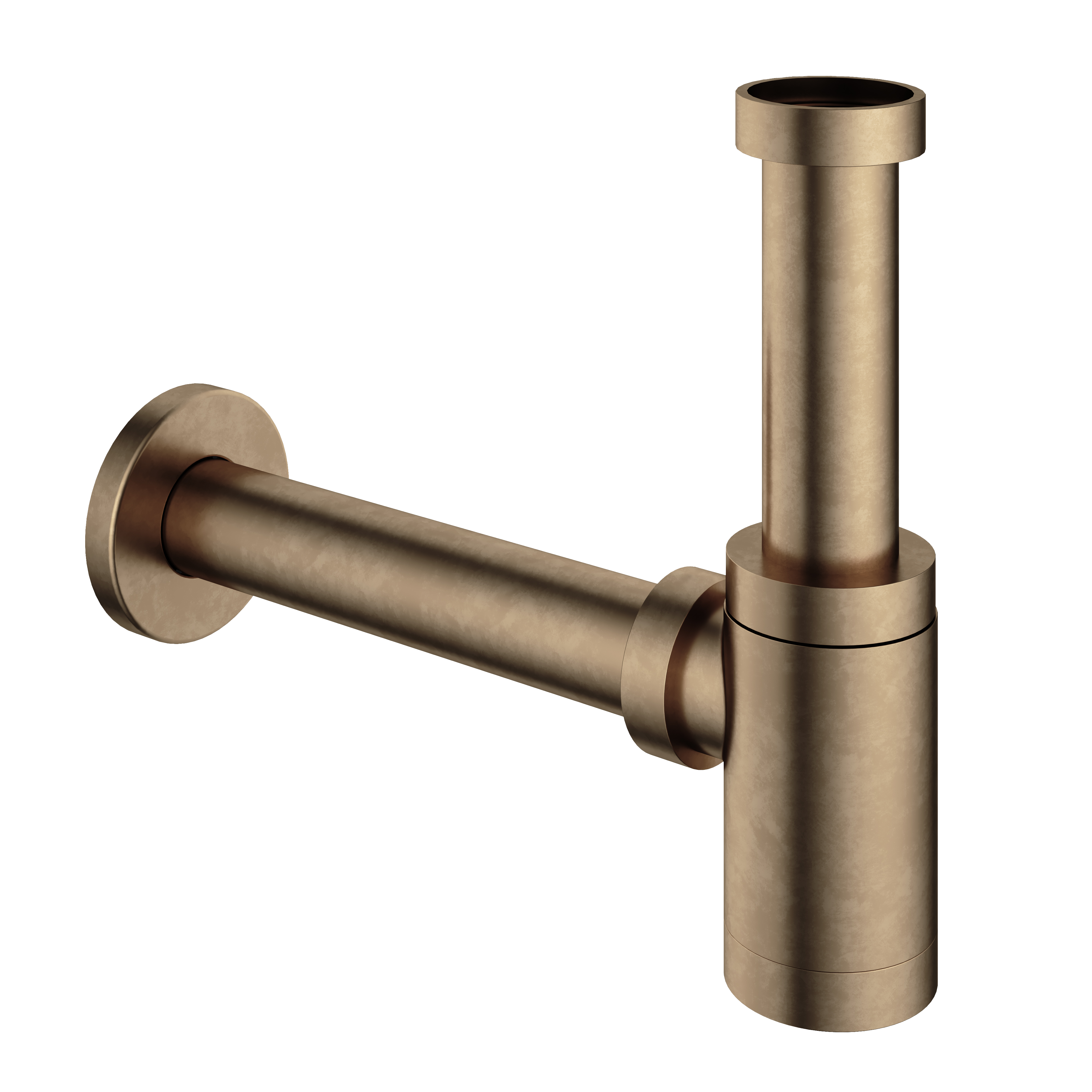 Fontein sifon rond Mate P034 — Verouderd messing