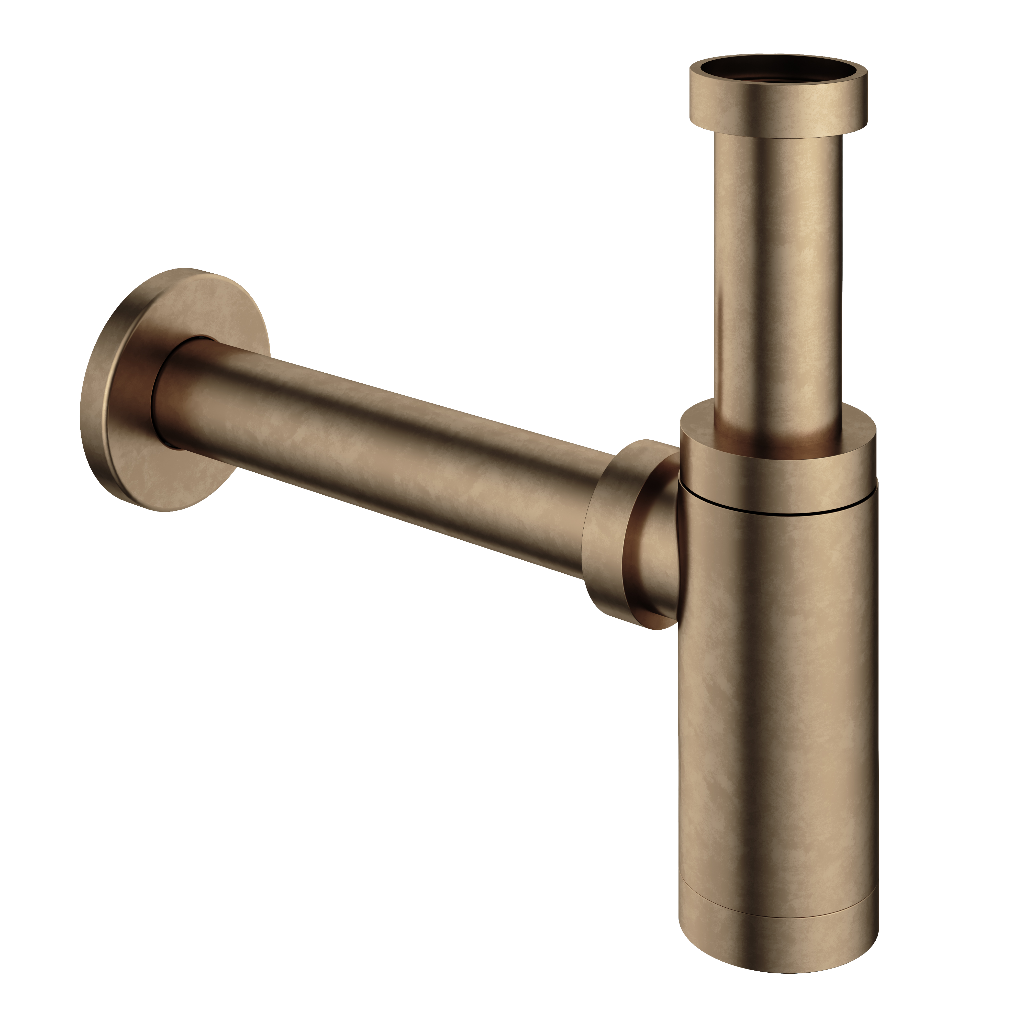 Wastafel sifon rond Mate P035 — Verouderd messing