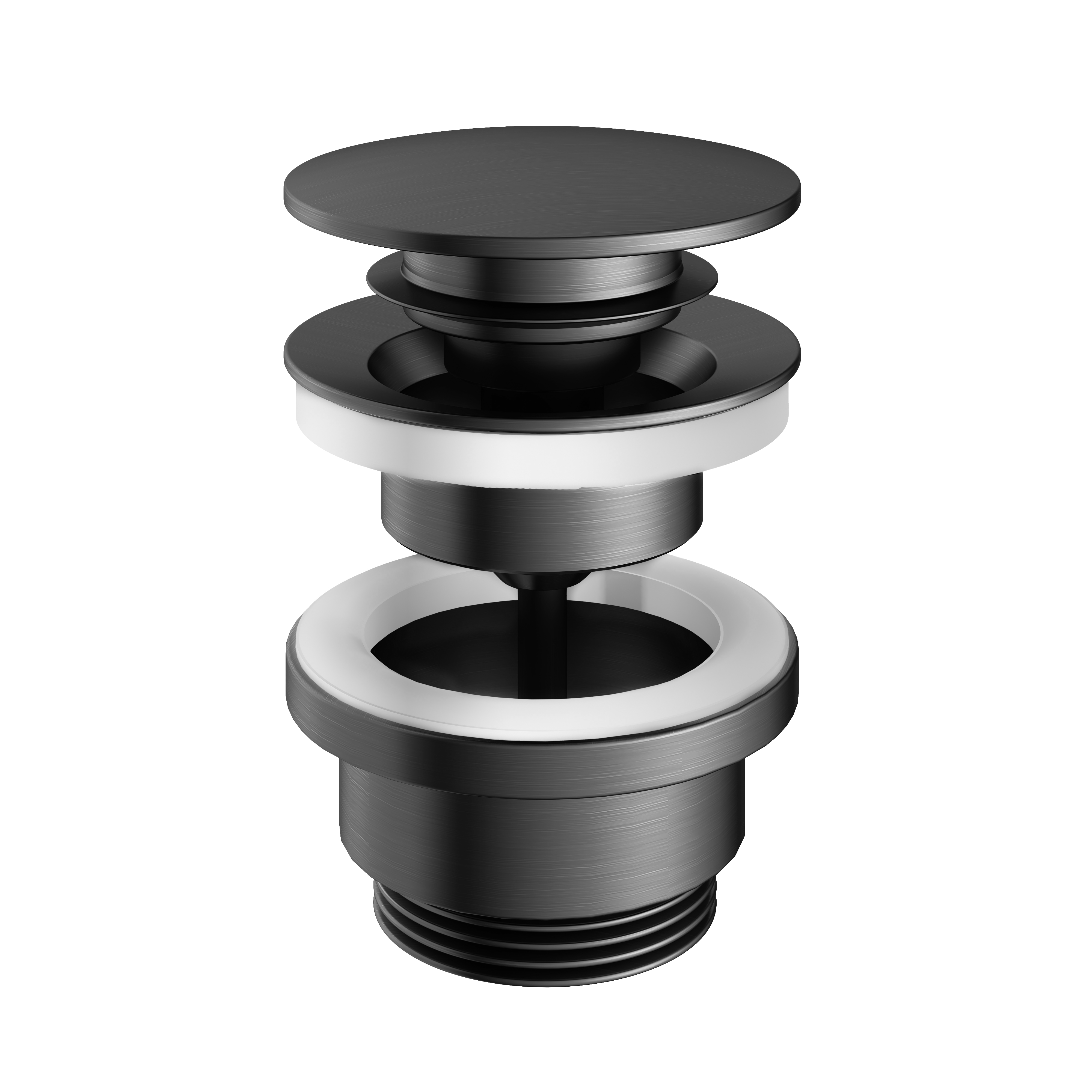 Clickplug met schroef rond voor wastafel Mate P710 — Geborsteld gunmetal PVD