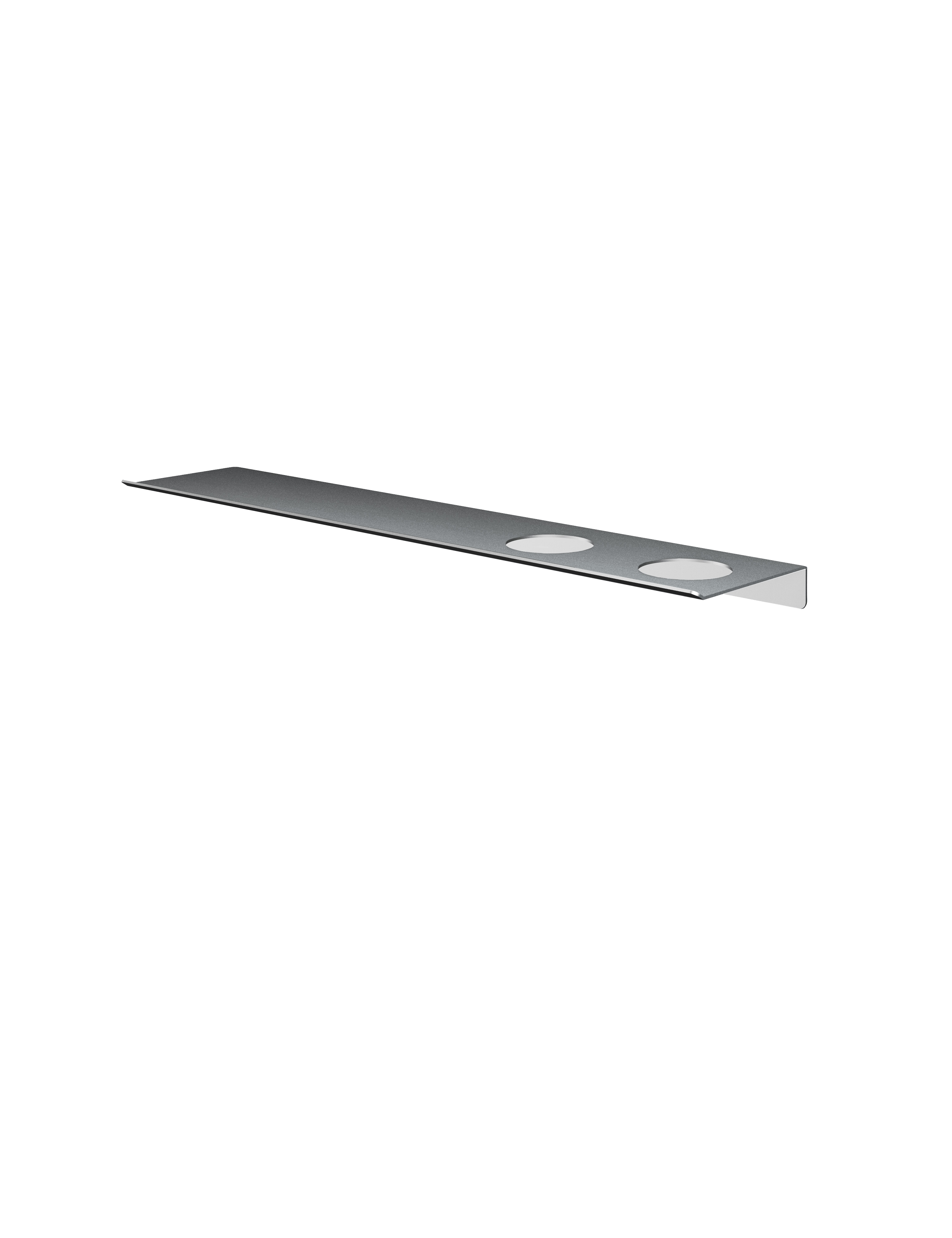 Planchet 60 cm inclusief bevestigingsrails met 2 uitsparingen &More SH060H2 — RVS 316