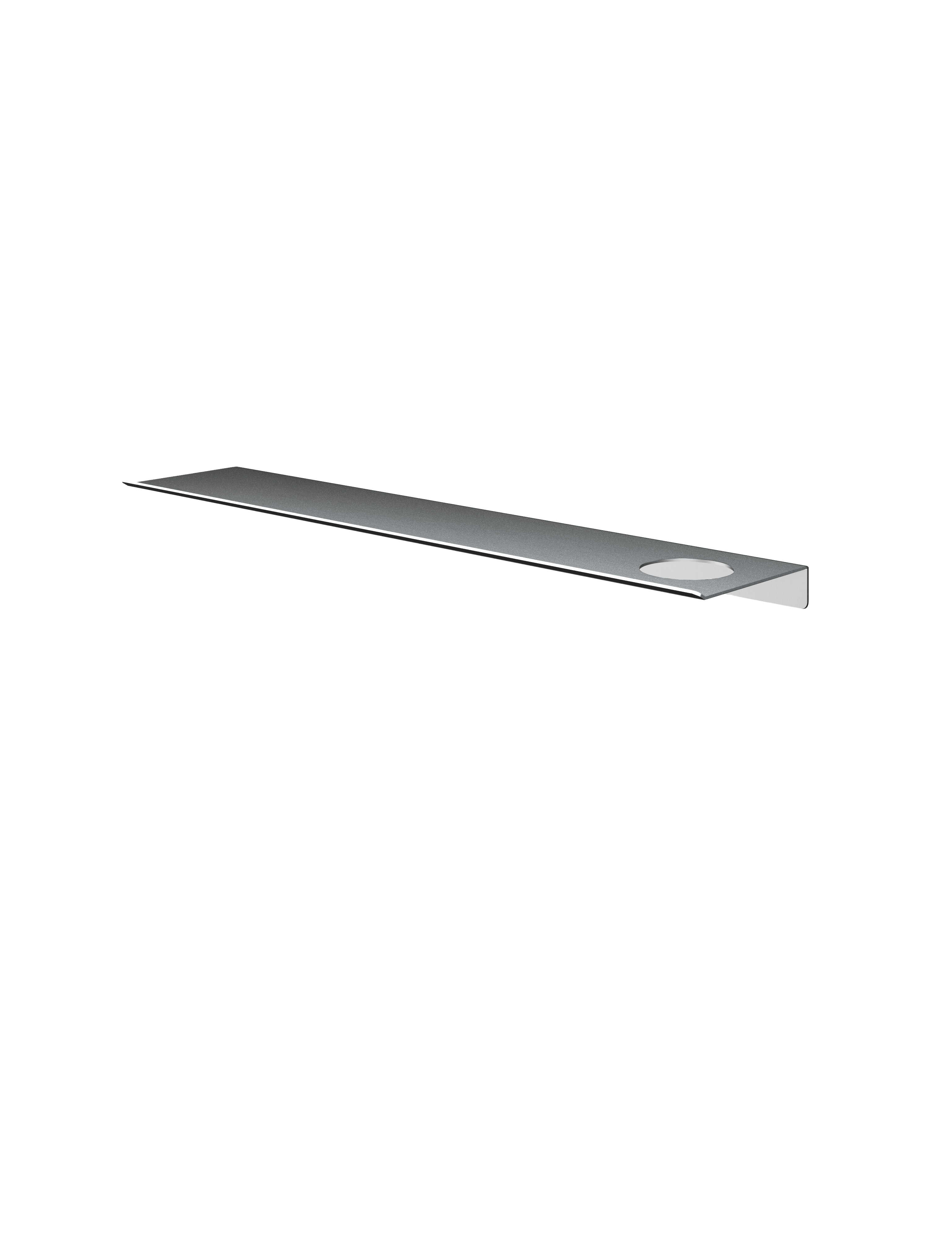 Planchet 60 cm inclusief bevestigingsrails met 1 uitsparing &More SH060H — RVS 316