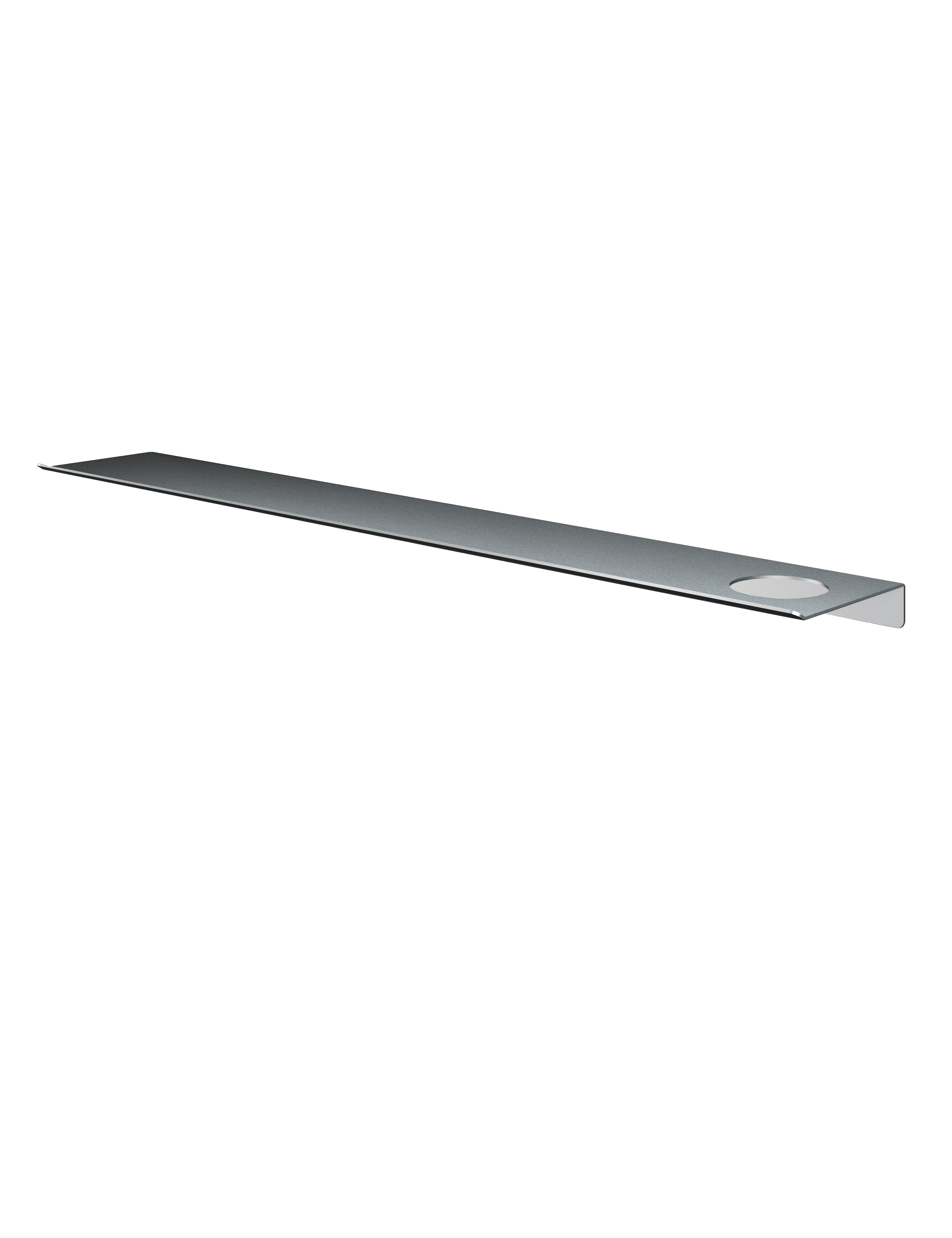 Planchet 80 cm inclusief bevestigingsrails met 1 uitsparing &More SH080H — RVS 316