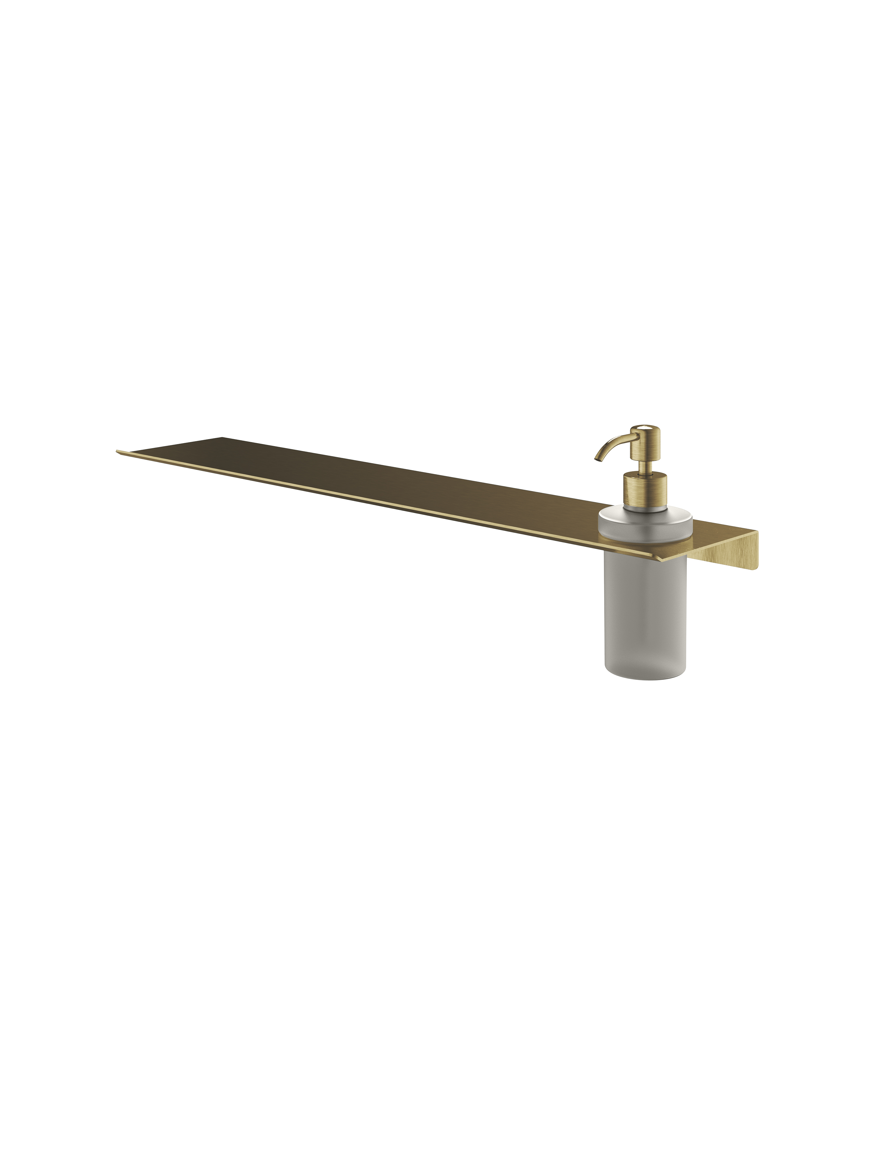 Zeepdispenser glass voor Planchet serie &More SHA09 — Geborsteld messing PVD