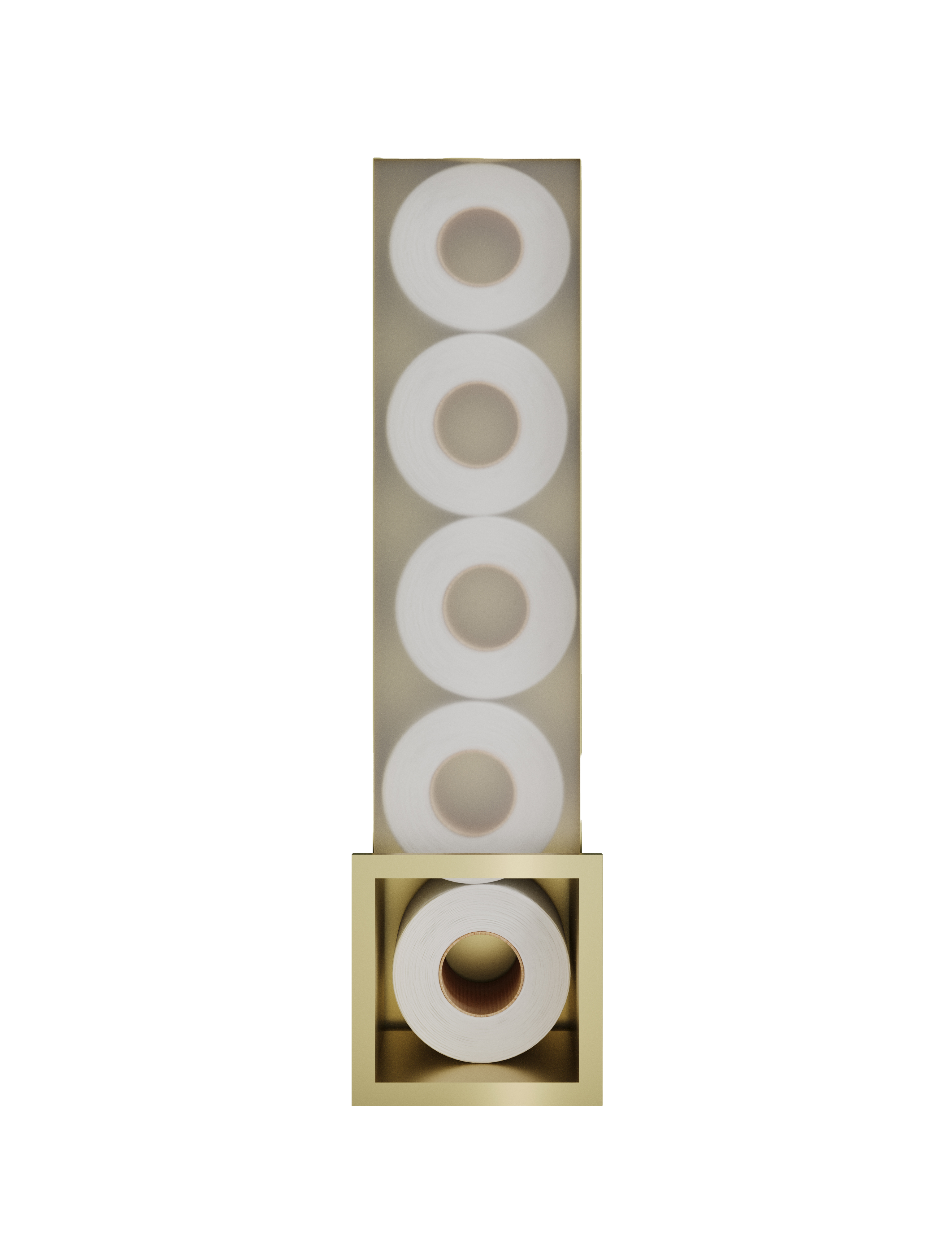 Inbouw reserverolhouder voor 6 rollen 16x60x14cm &More ST016 — Geborsteld messing PVD