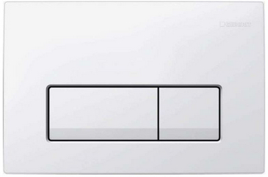 Geberit Delta50 bedieningsplaat hoekig wit glanzend