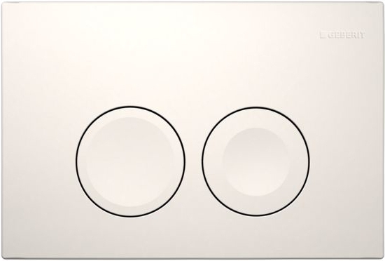 Geberit Delta25 bedieningsplaat rond wit glanzend