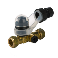 Afbouwdeel high flow thermostaat met 1 stopkraan Archie ARHF011 — Geborsteld gunmetal PVD
