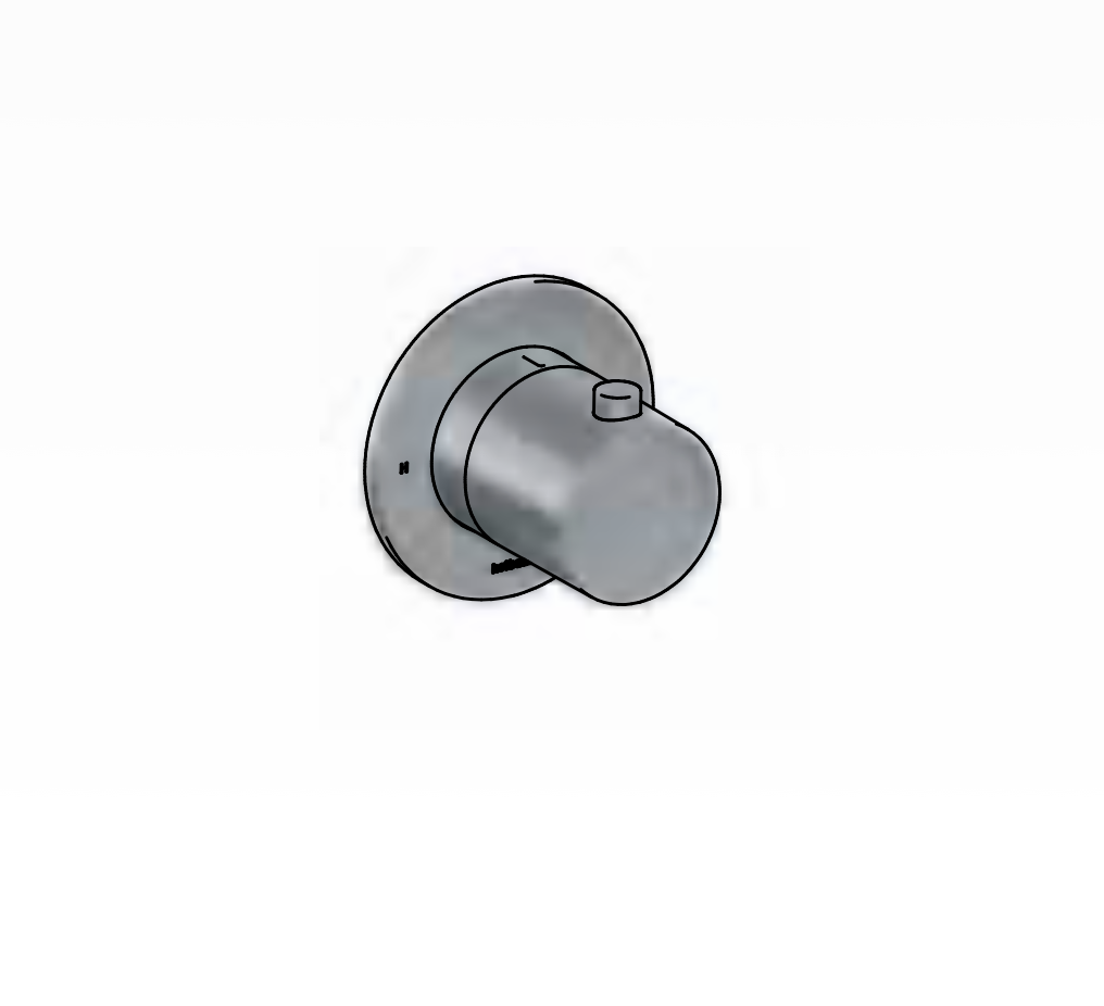 Inbouw thermostaat Cobber CB7001EXT — Geborsteld nikkel