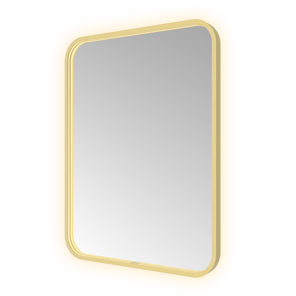 Spiegel Soft Square 60 x 80 cm &More SSQ680 — Geborsteld messing PVD