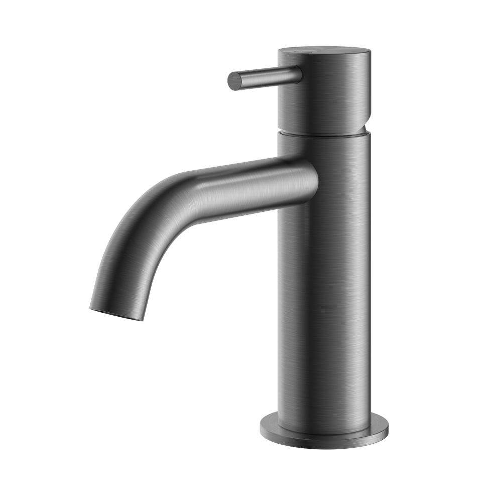 Wastafelmengkraan zonder waste Archie AR003 — Geborsteld gunmetal PVD