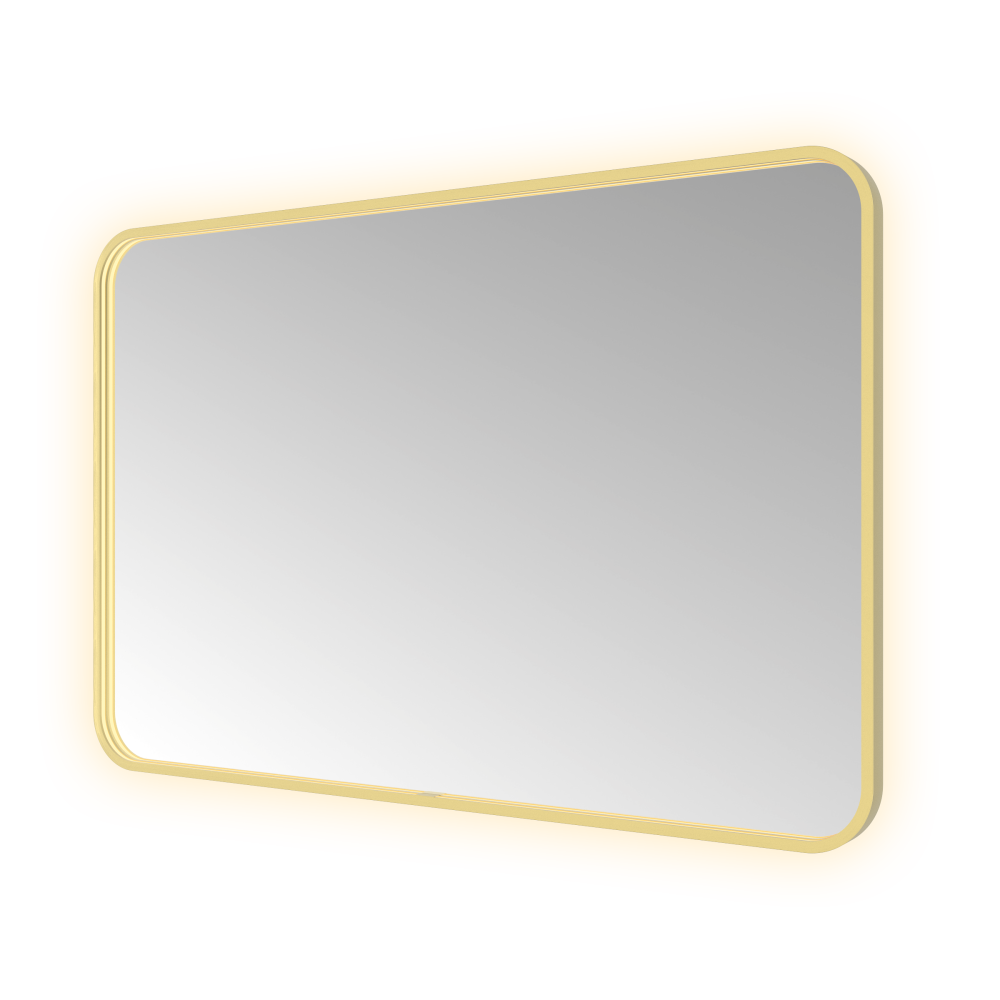Spiegel Soft Square 120 x 80 cm &More SSQ128 — Geborsteld messing PVD