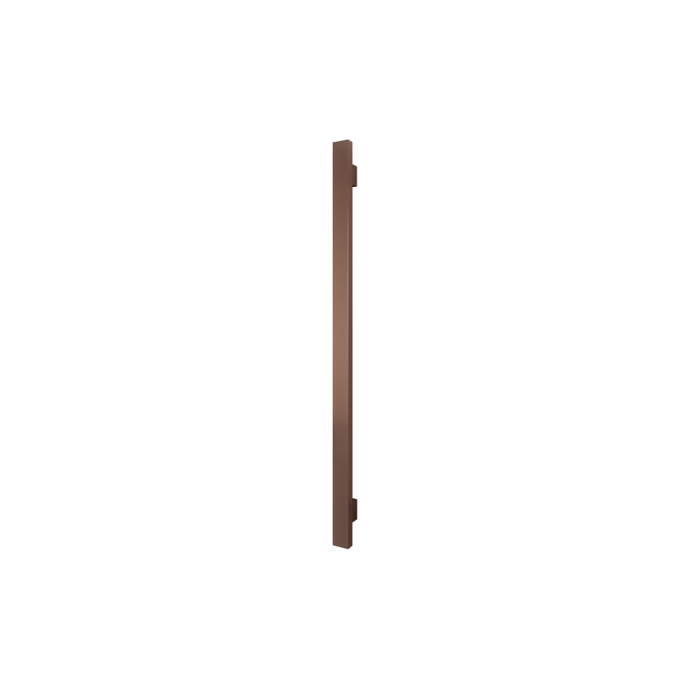 Set met 1 verticaal verwarmde handdoek rail Square 135 cm &More RASV135-1 — Geborsteld koper PVD