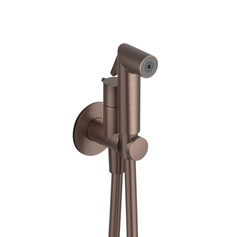 Bidet mengkraan met knijp handdouche Cobber KHDS4EXT — Geborsteld koper PVD