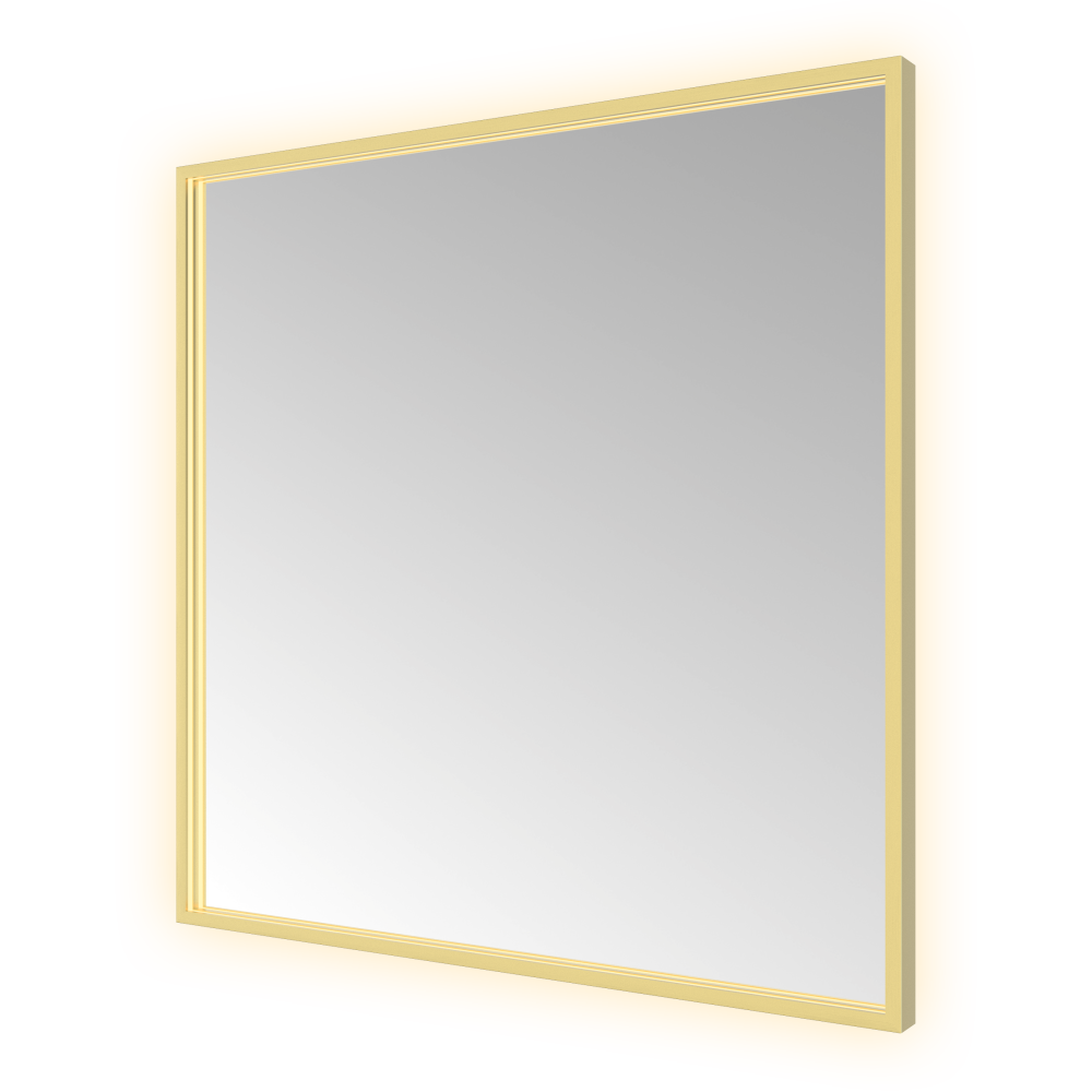 Spiegel vierkant 80 x 80 cm &More SQU80 — Geborsteld messing PVD