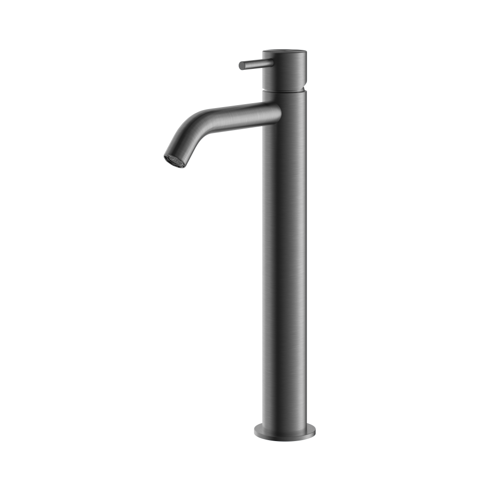 Wastafelmengkraan zonder waste Archie AR003H — Geborsteld gunmetal PVD